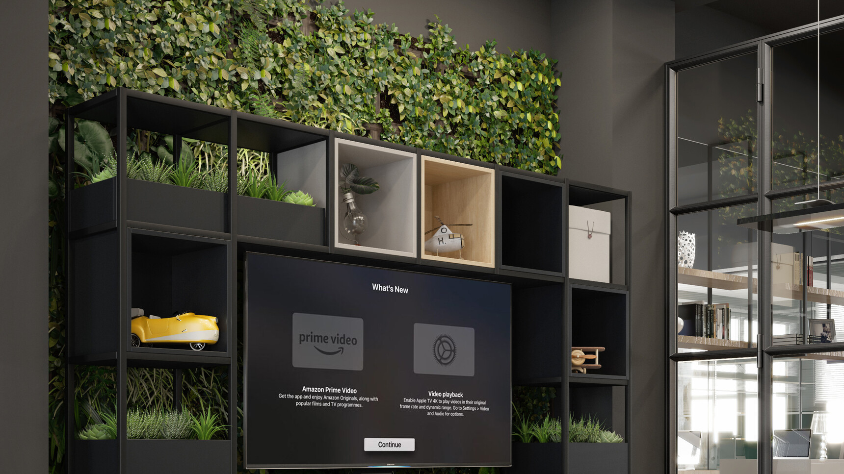 Elite Office Furniture Cubeform Bridging TV Setup Family Image