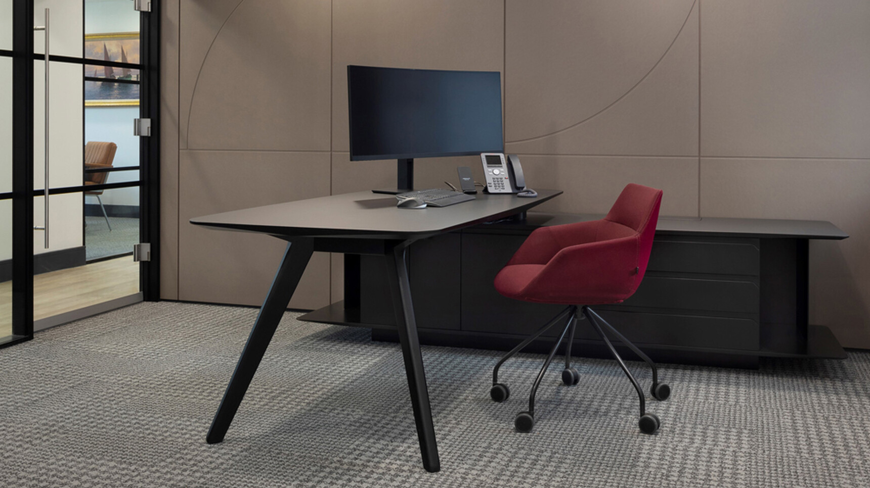 William Hands Vantage L-shaped Executive Desk With Return Family Image