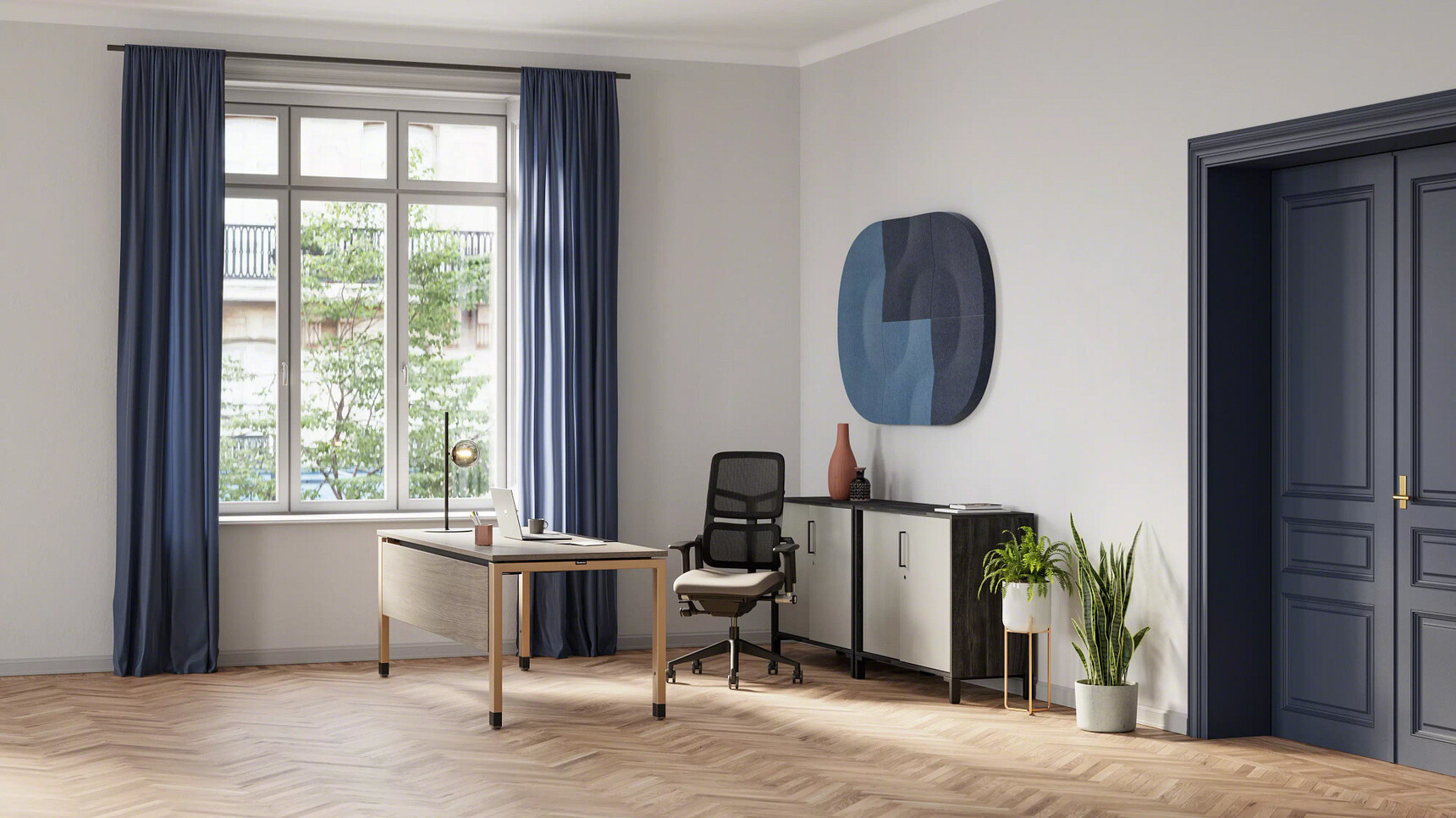 Steelcase Please Air Office Chair At Desk Family Image