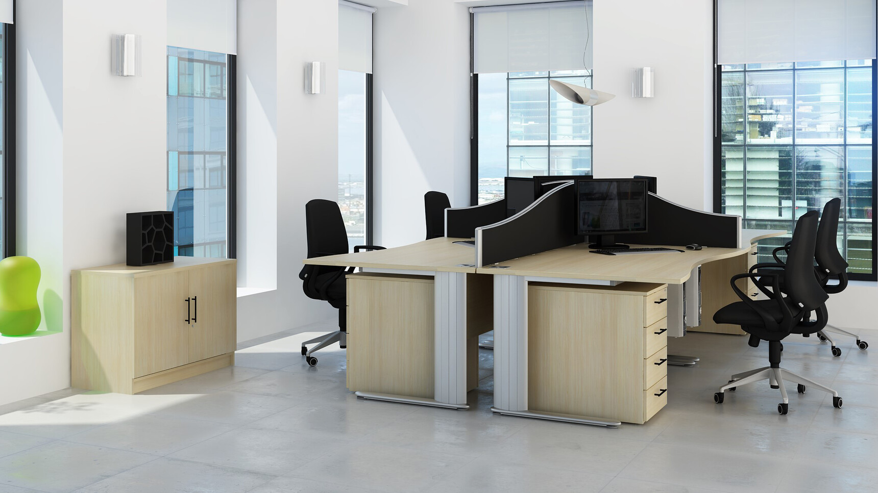 Elite Office Furniture Optima Plus Double Wave Desks Family Image