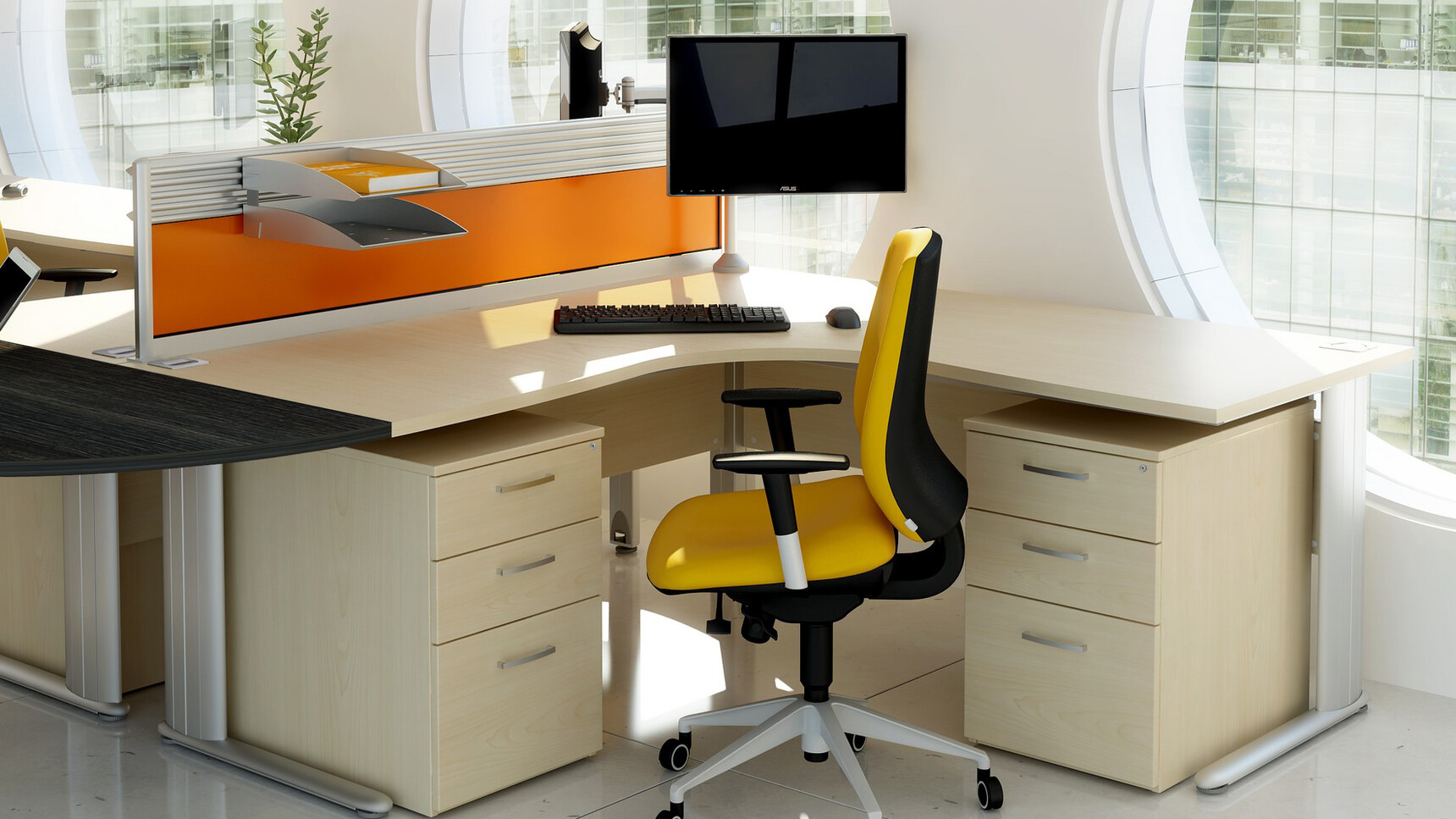 Elite Office Furniture Optima Plus 120 Degree Workstation Family Image
