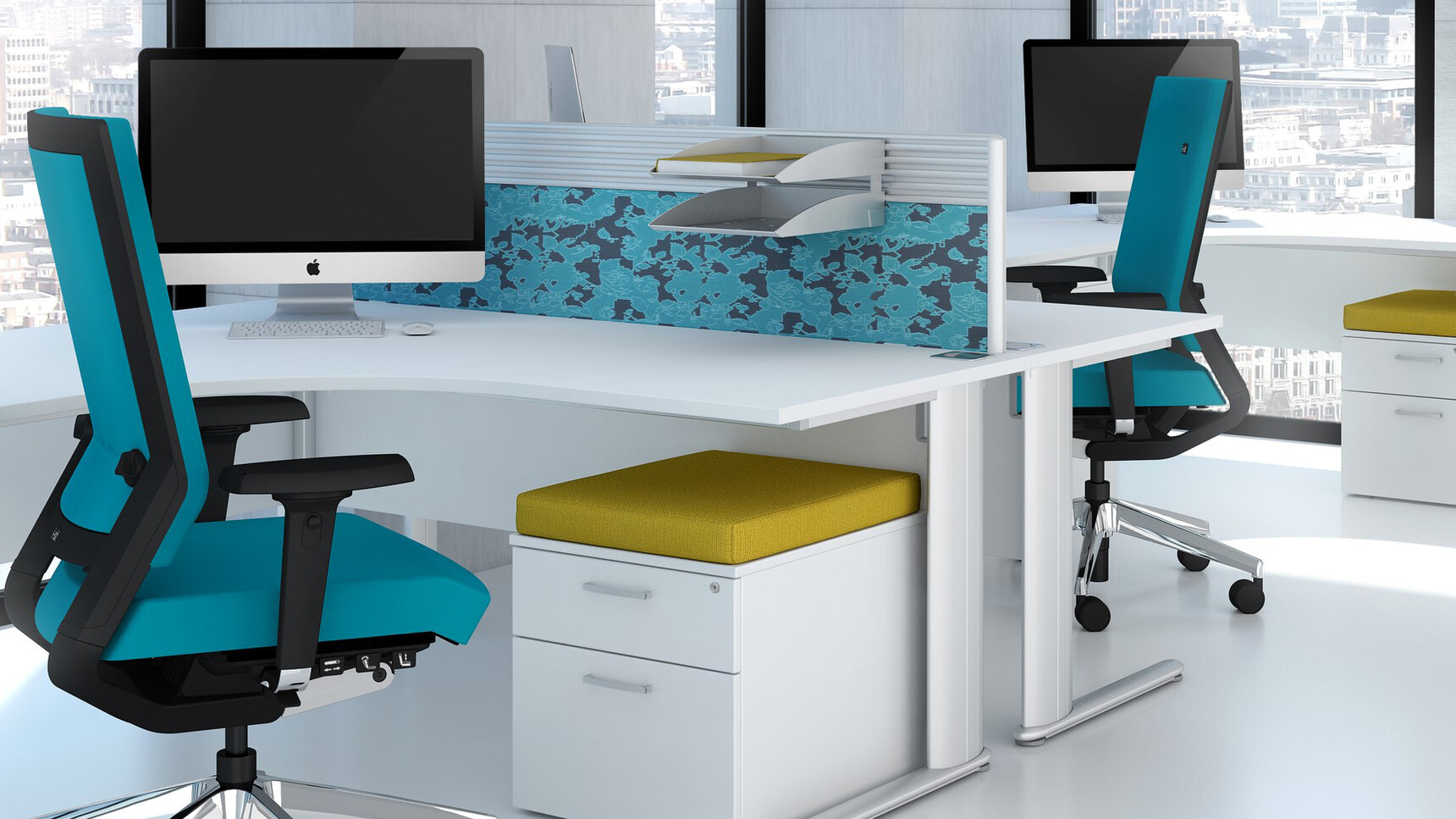 Elite Office Furniture Optima Plus 120 Degree Workstation Detail Image