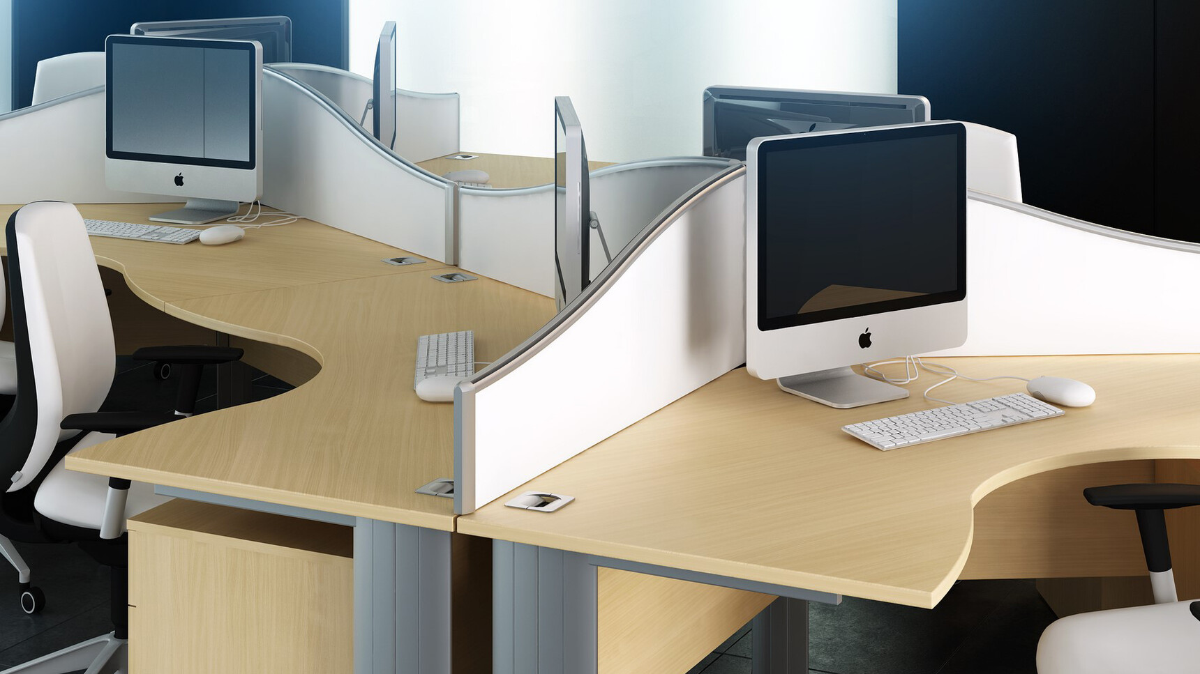 Elite Office Furniture Optima Plus Symmetrical Crescent Workstation Detail Image