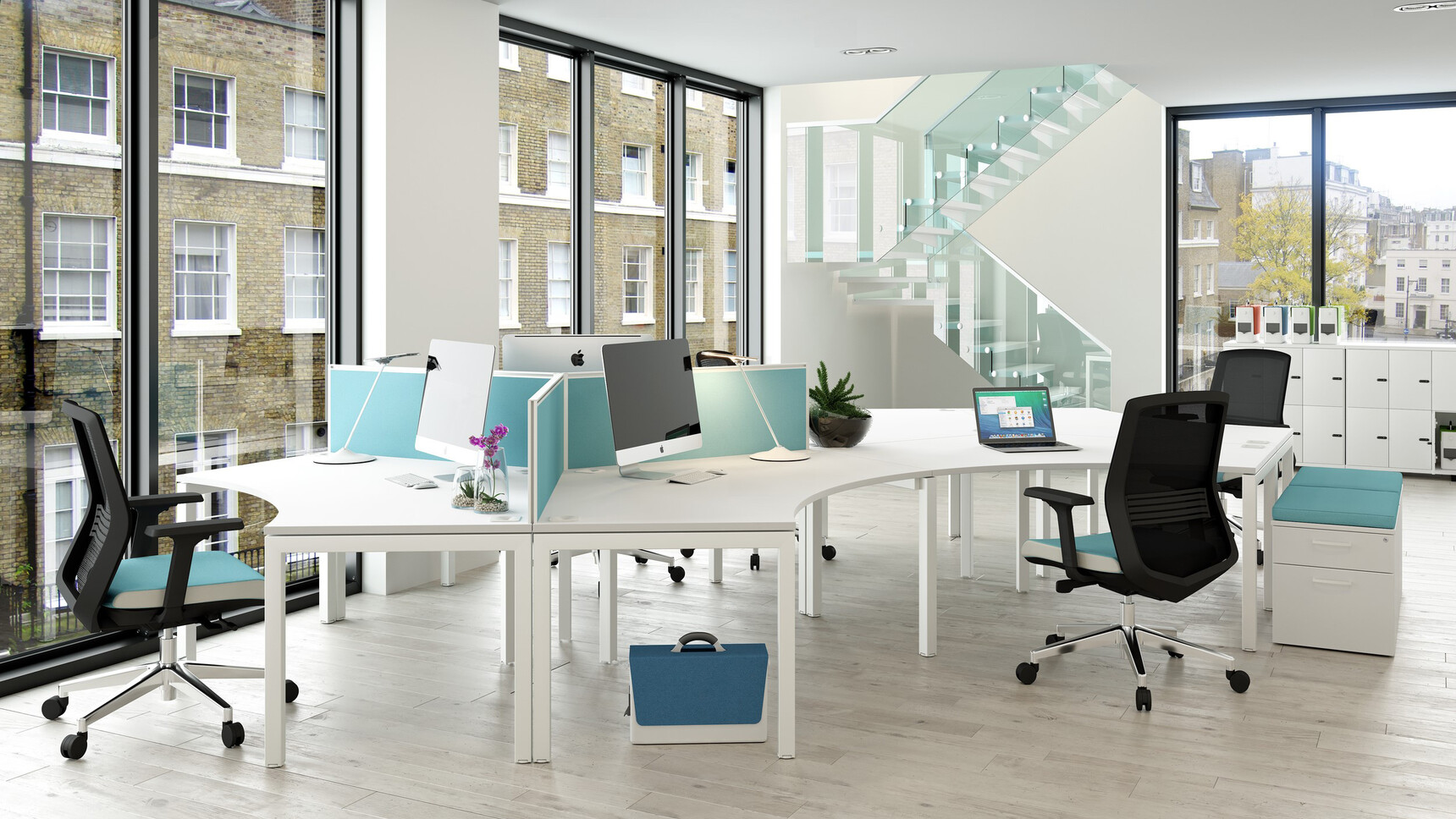 Elite Office Furniture Matrix 120 Degree Workstation Family Image