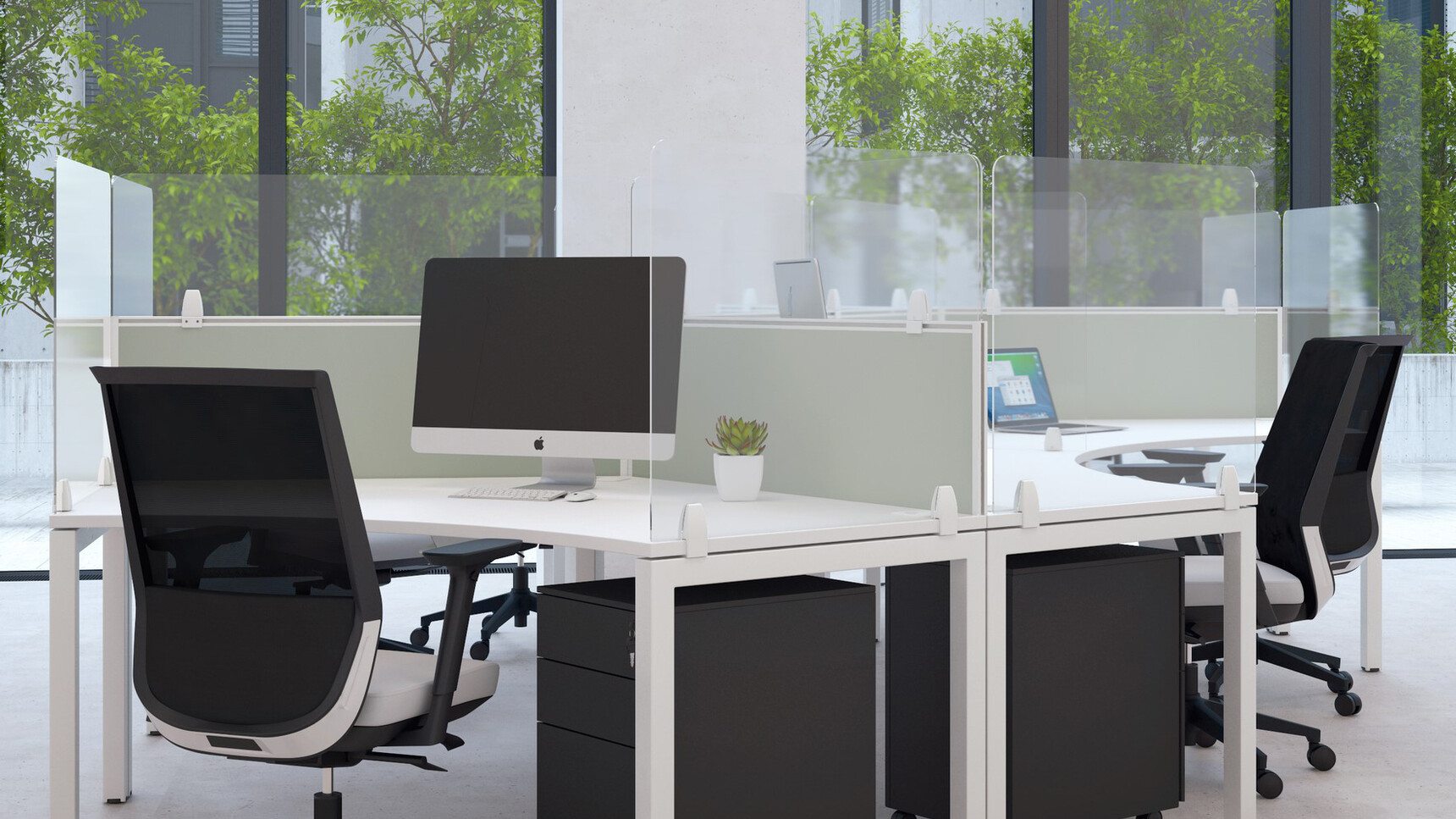 Elite Office Furniture Matrix 120 Degree Workstation Detail Image