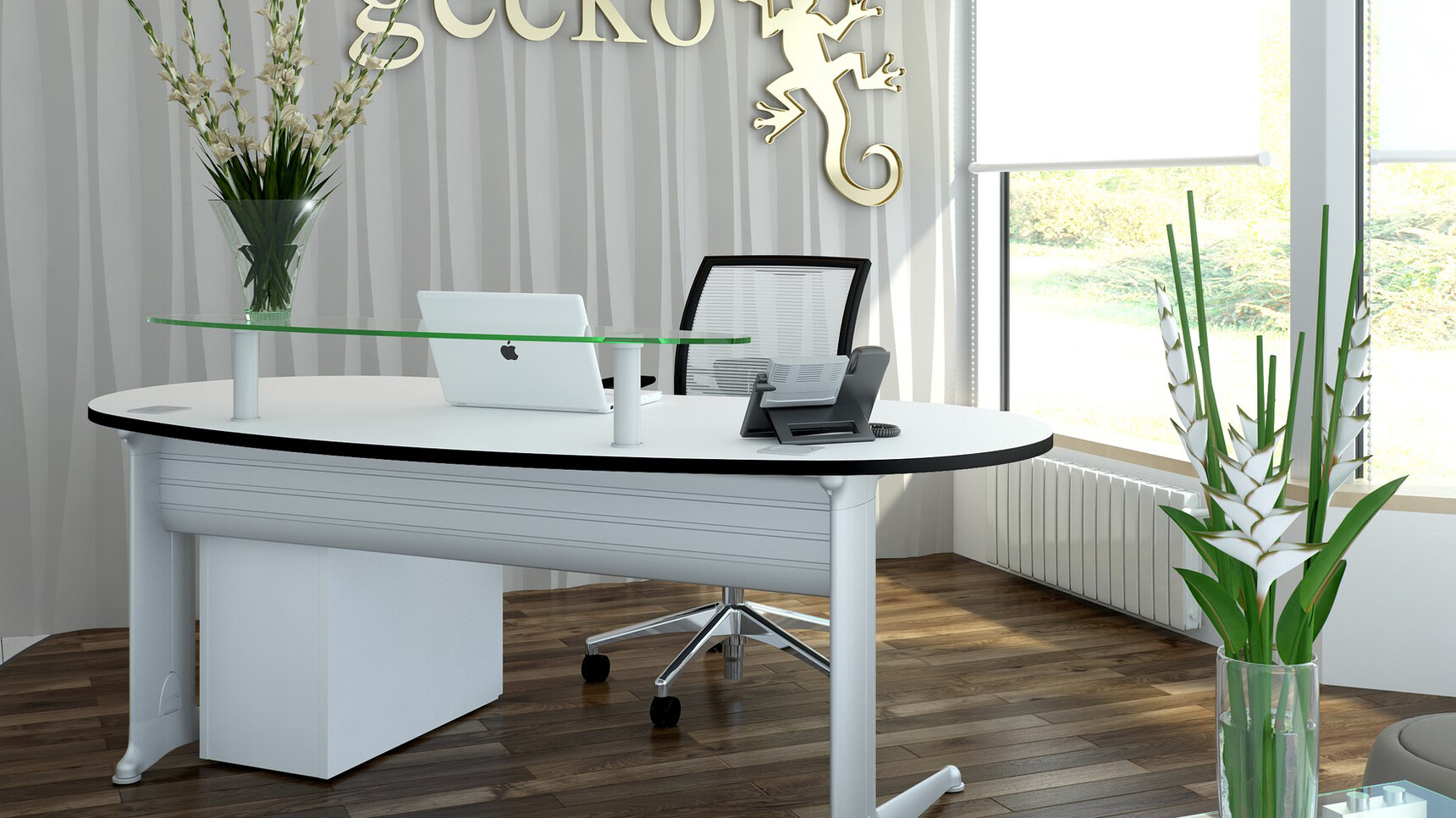 Elite Office Furniture Kassini Kidney Desk Detail Image