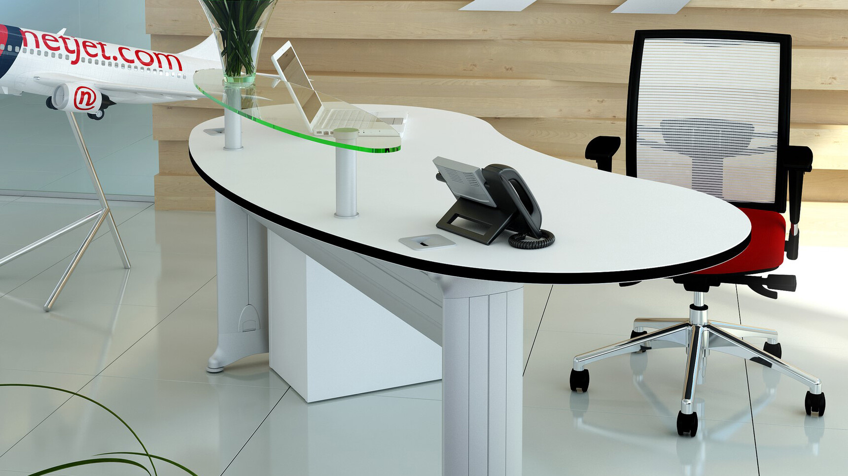 Elite Office Furniture Kassini Kidney Desk Detail Image Family Image