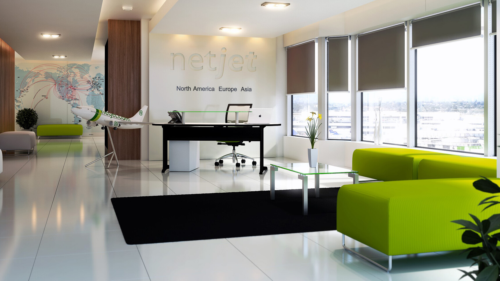 Elite Office Furniture Kassini Kidney Desk Family Image In Office Setting