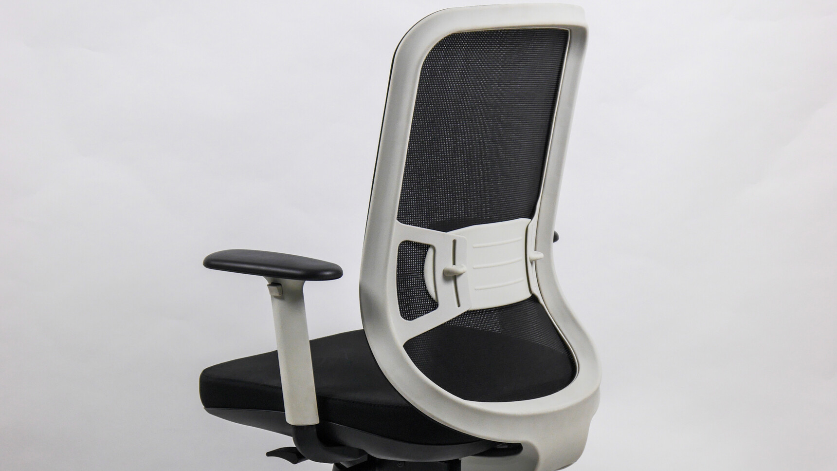Claremont Centre Arran Task Chair White Frame Rear Quarter Detail Image