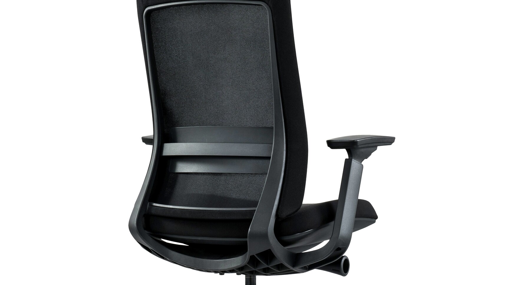 Claremont Centre Skye Task Chair Rear Quarter Angle Black Upholstery Detail Image