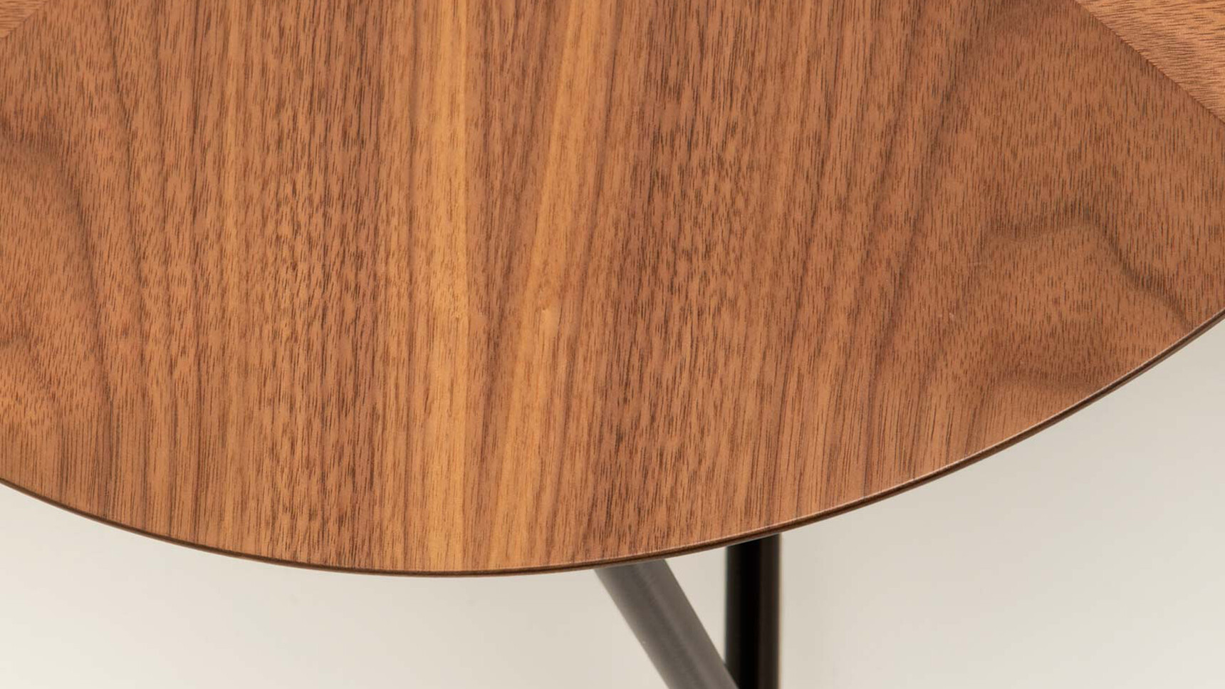 William Hands Vantage Coffee Tables ø500mm Depth Walnut Detail Image Including Base