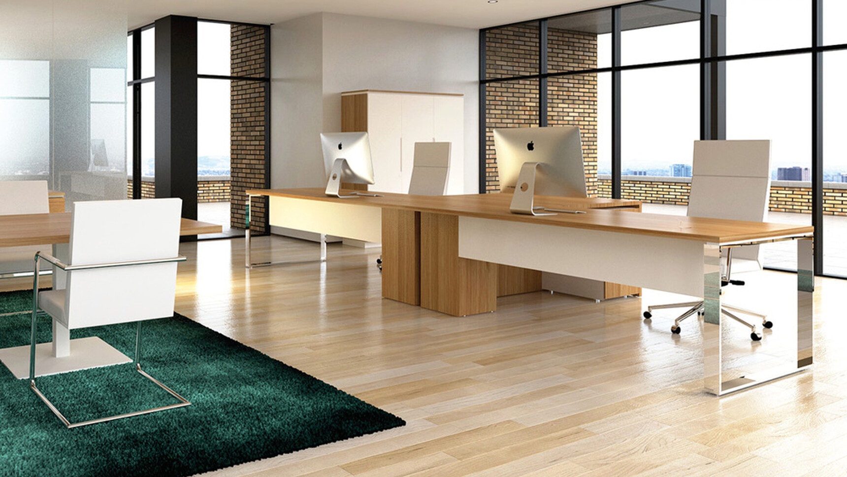 William Hands Pure V5 L-shaped Executive Desk In Office Setting