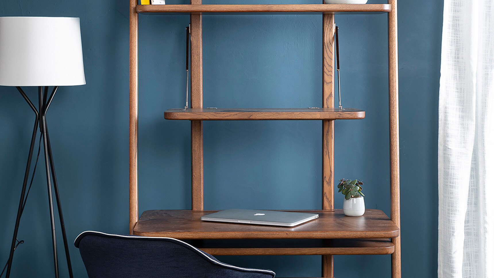 William Hands Embrace Home Office Desk With Chair With Shelf Extended Family Image