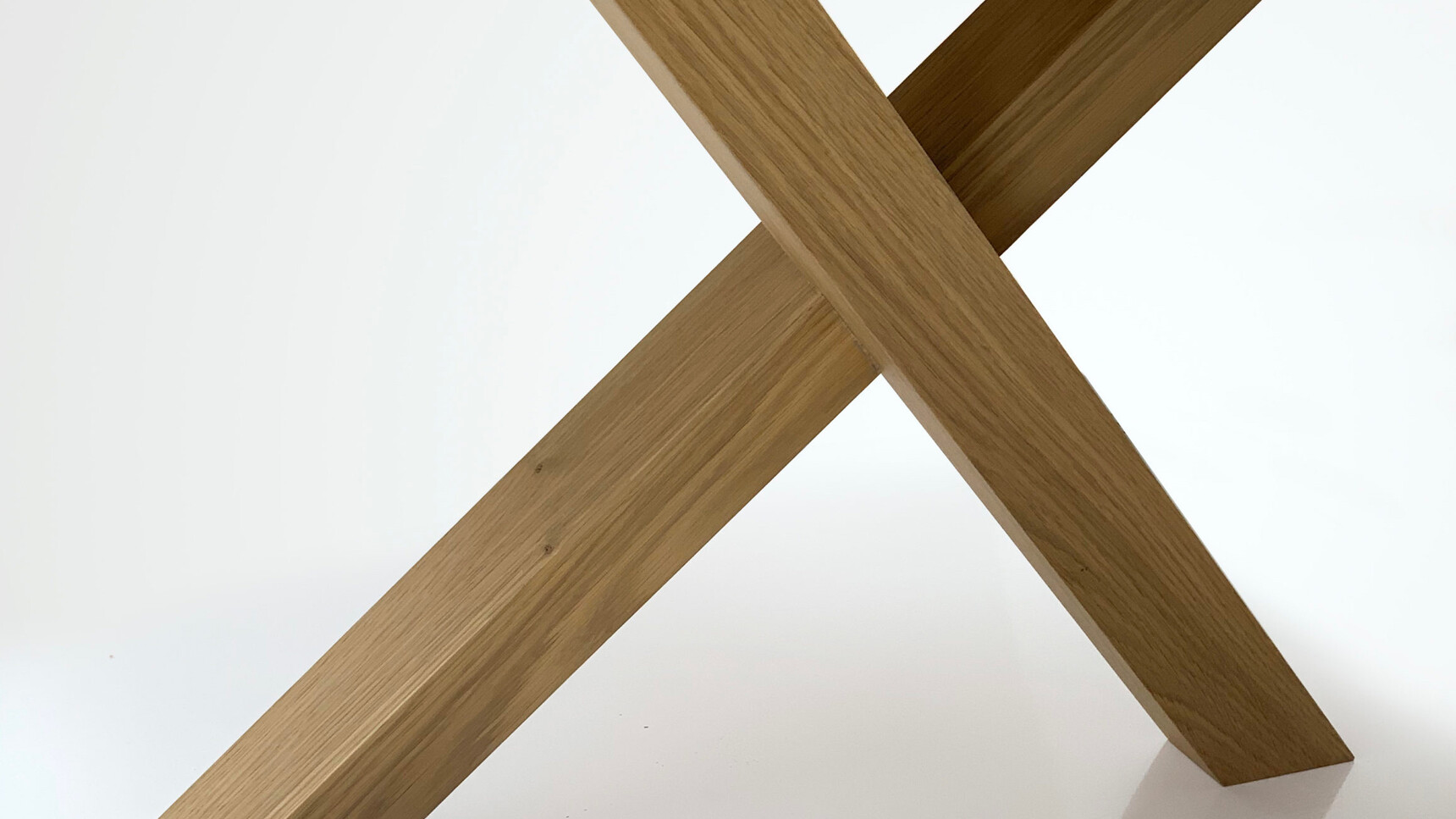 William Hands Arborex Meeting Table Detail Image Of Legs In Light Wood Finish Grey Background