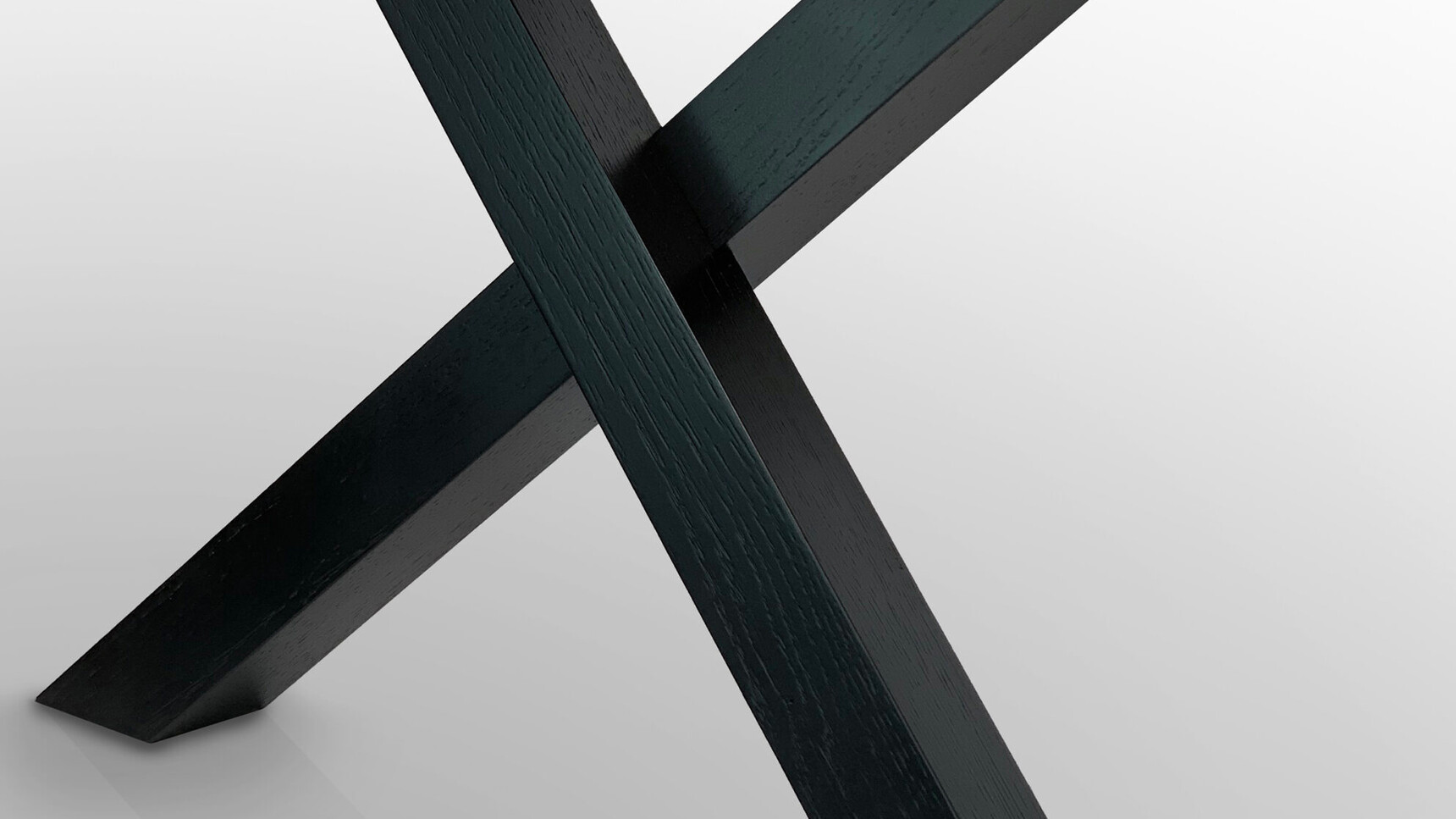William Hands Arborex Meeting Table Detail Image Of Legs In Black
