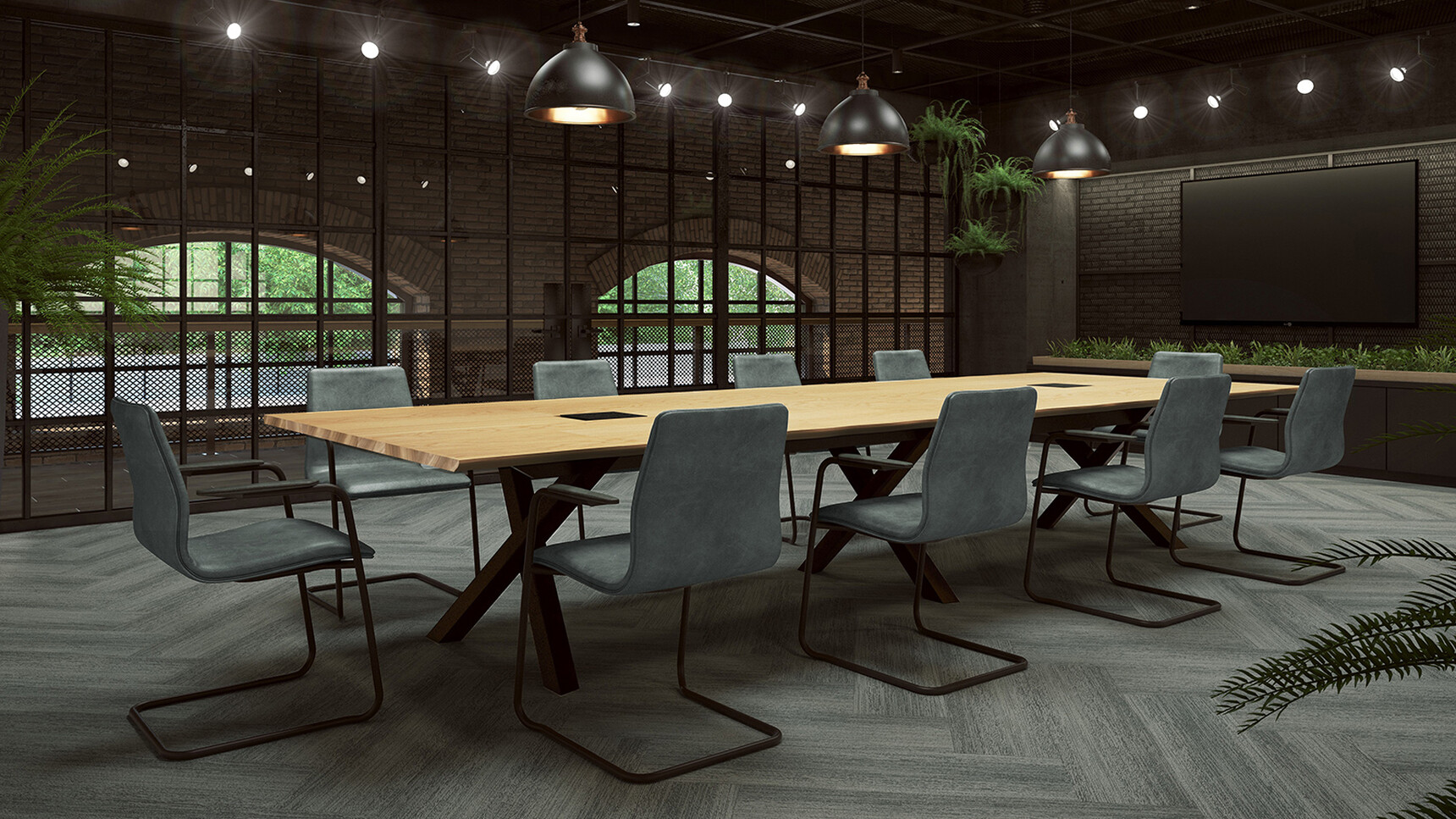 William Hands Arborex Bench Desk With Chairs At Desk