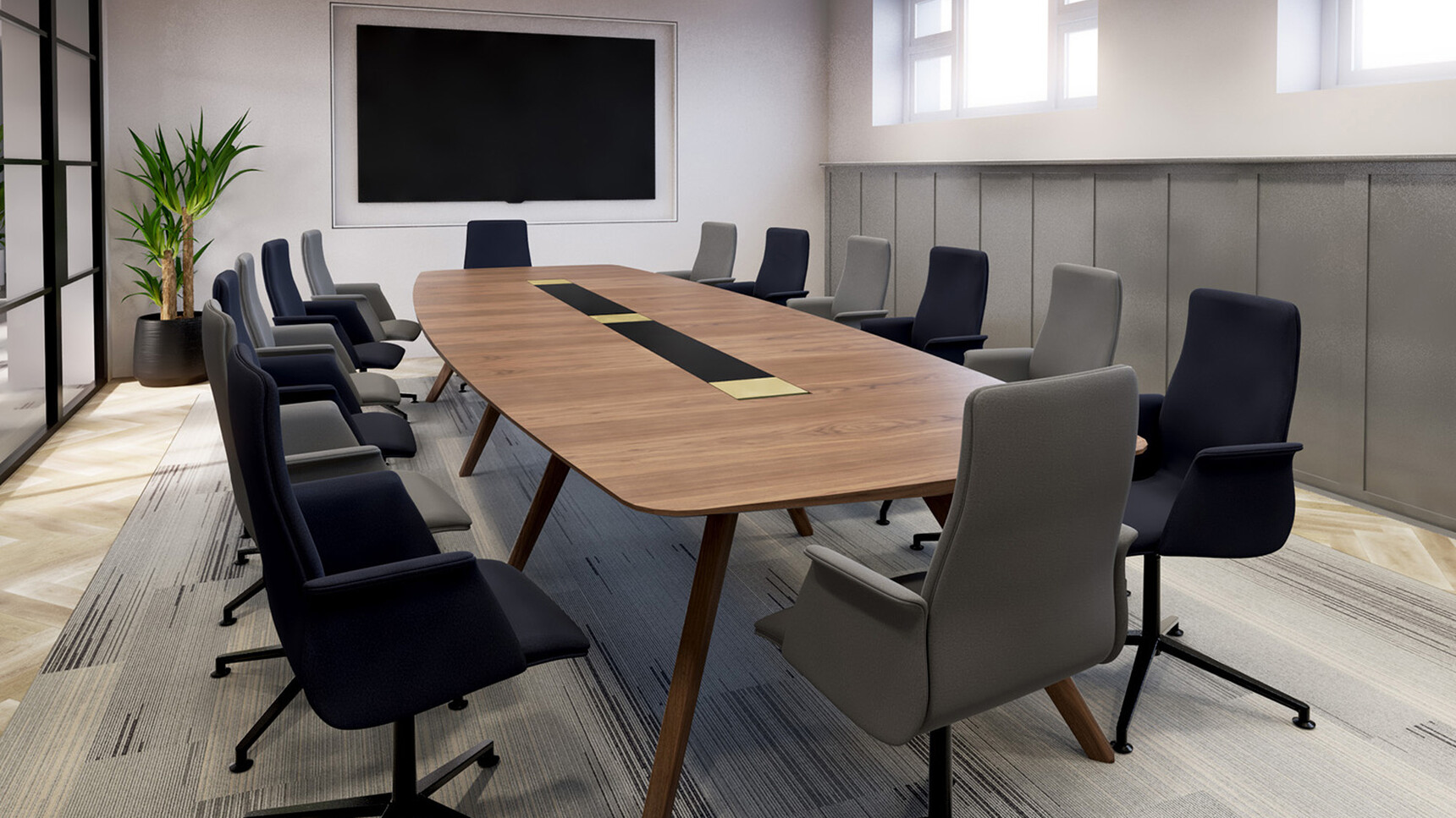 William Hands Cypher 841 Medium Back Office Chair With Four Star Base | Wing Arm In Office Setting