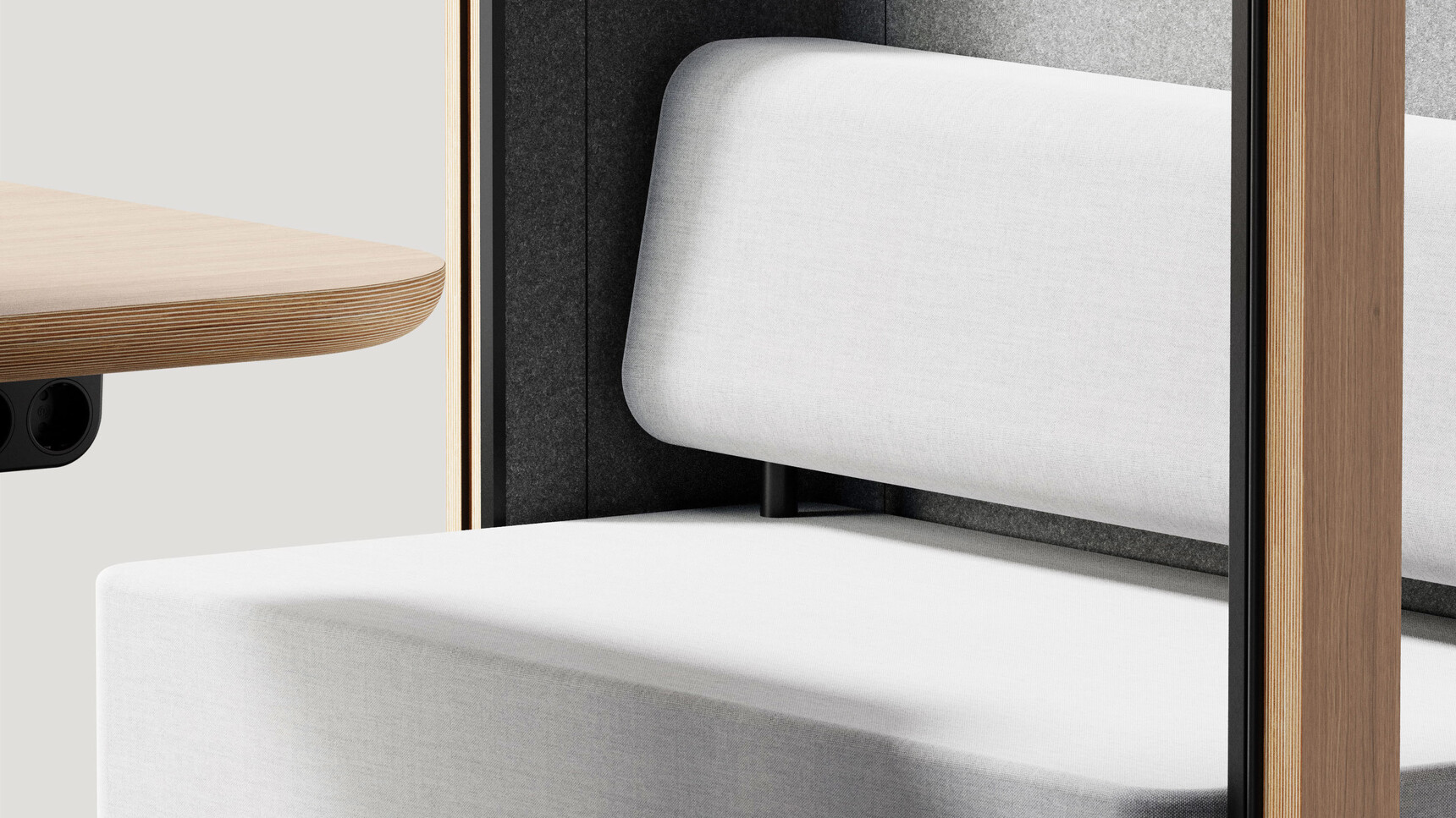 Mute Space L Meeting Pod Detail Image Of Sofa Without Armrest