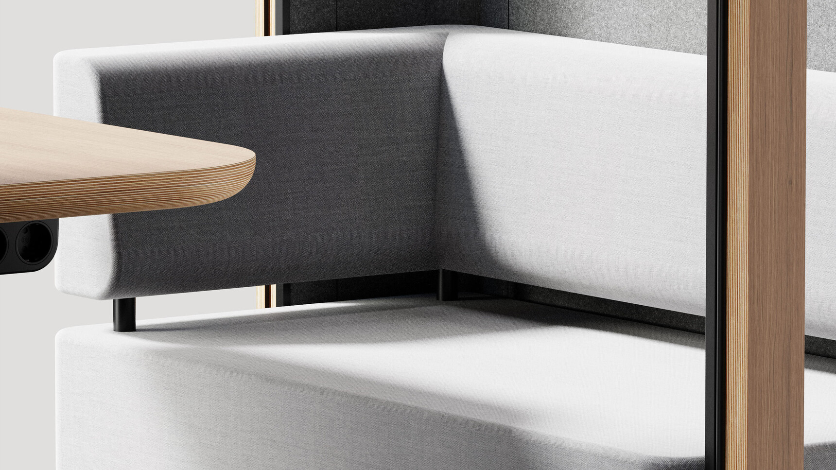 Mute Space L Meeting Pod Detail Image Of Sofa With Armrest