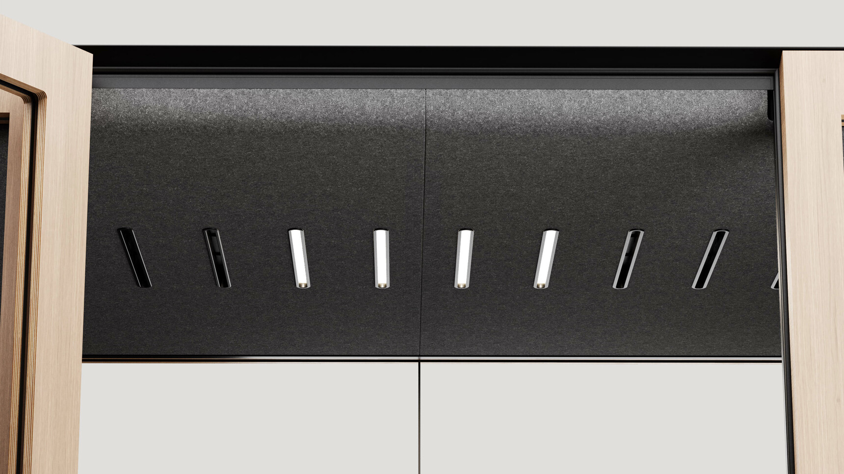 Mute Space L Unfurnished Pod Detail Image Of LEDs And Ventilation