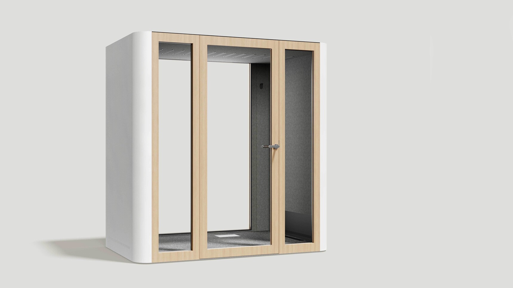 Mute Space L Unfurnished Pod White Finish Family Image