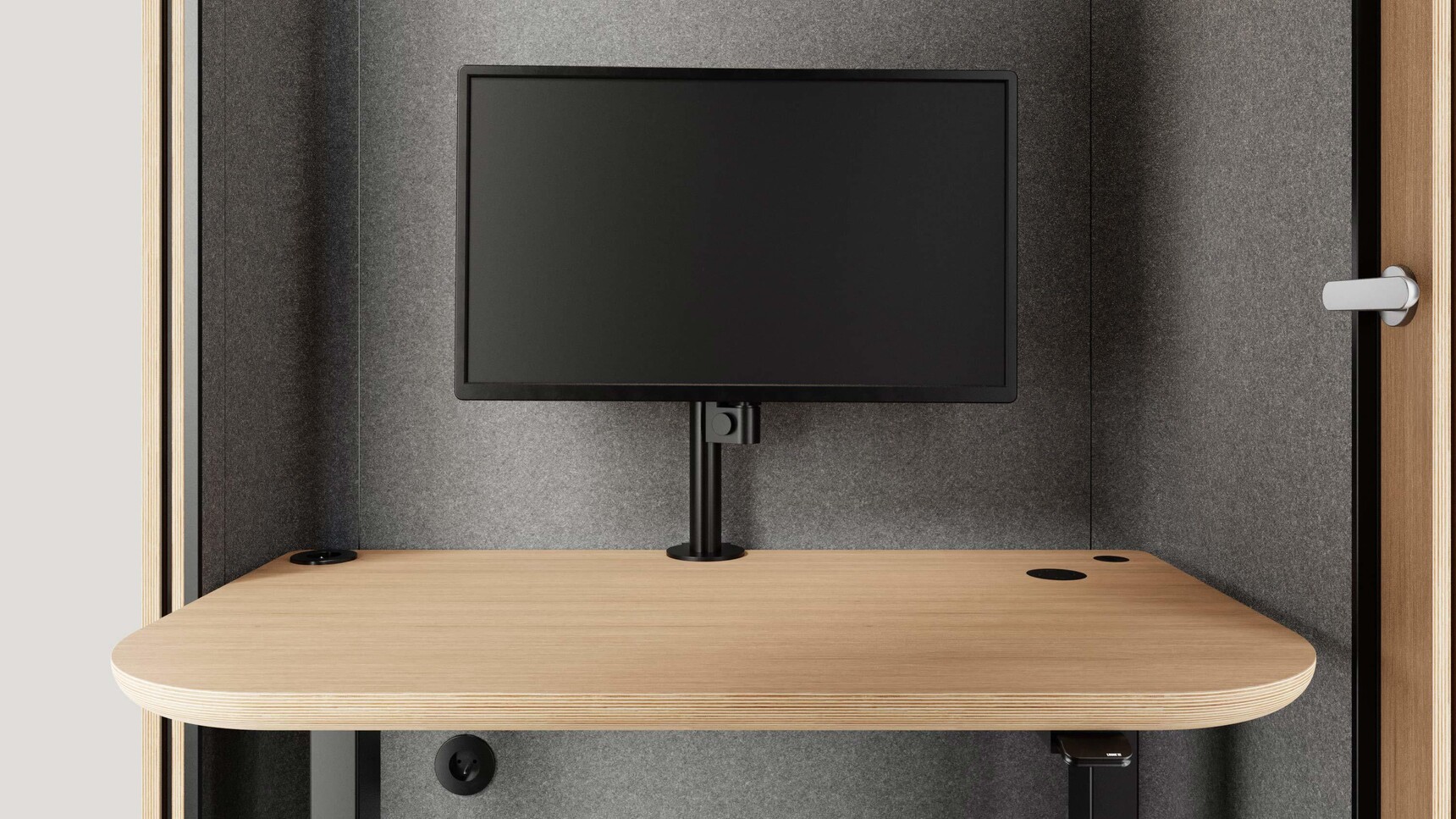 Mute Space M Single Pod Detail Image Of Interior With Arm