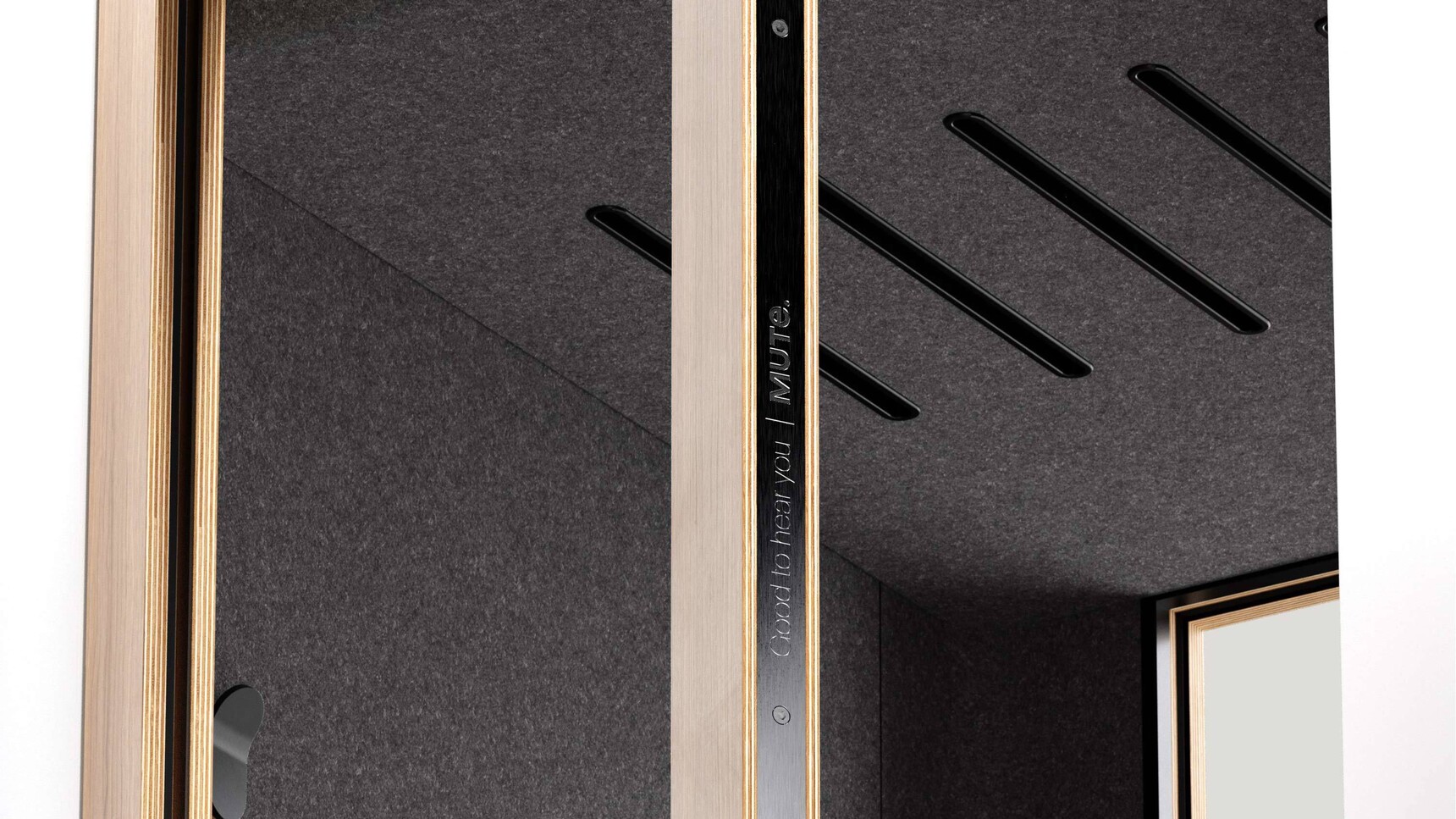 Mute Space S Video Conference Booth Detail Image Of Door