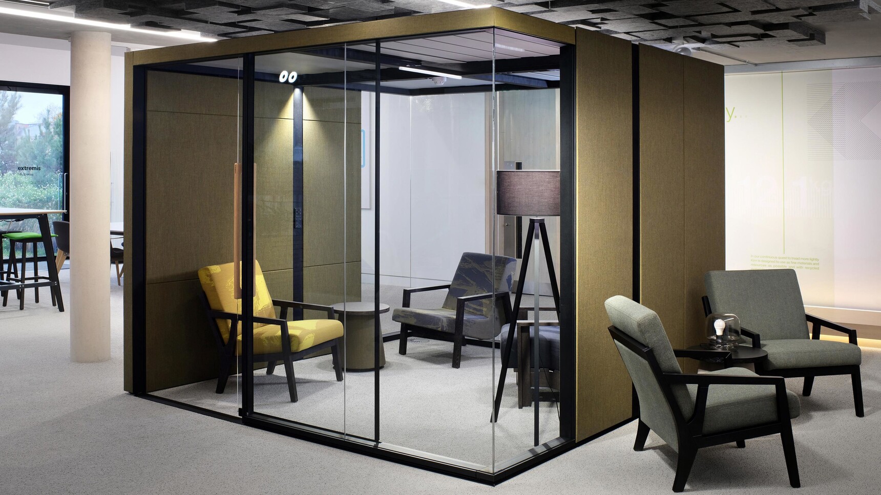 Orangebox Campers & Dens Meeting Pod Green Fabric Family Image