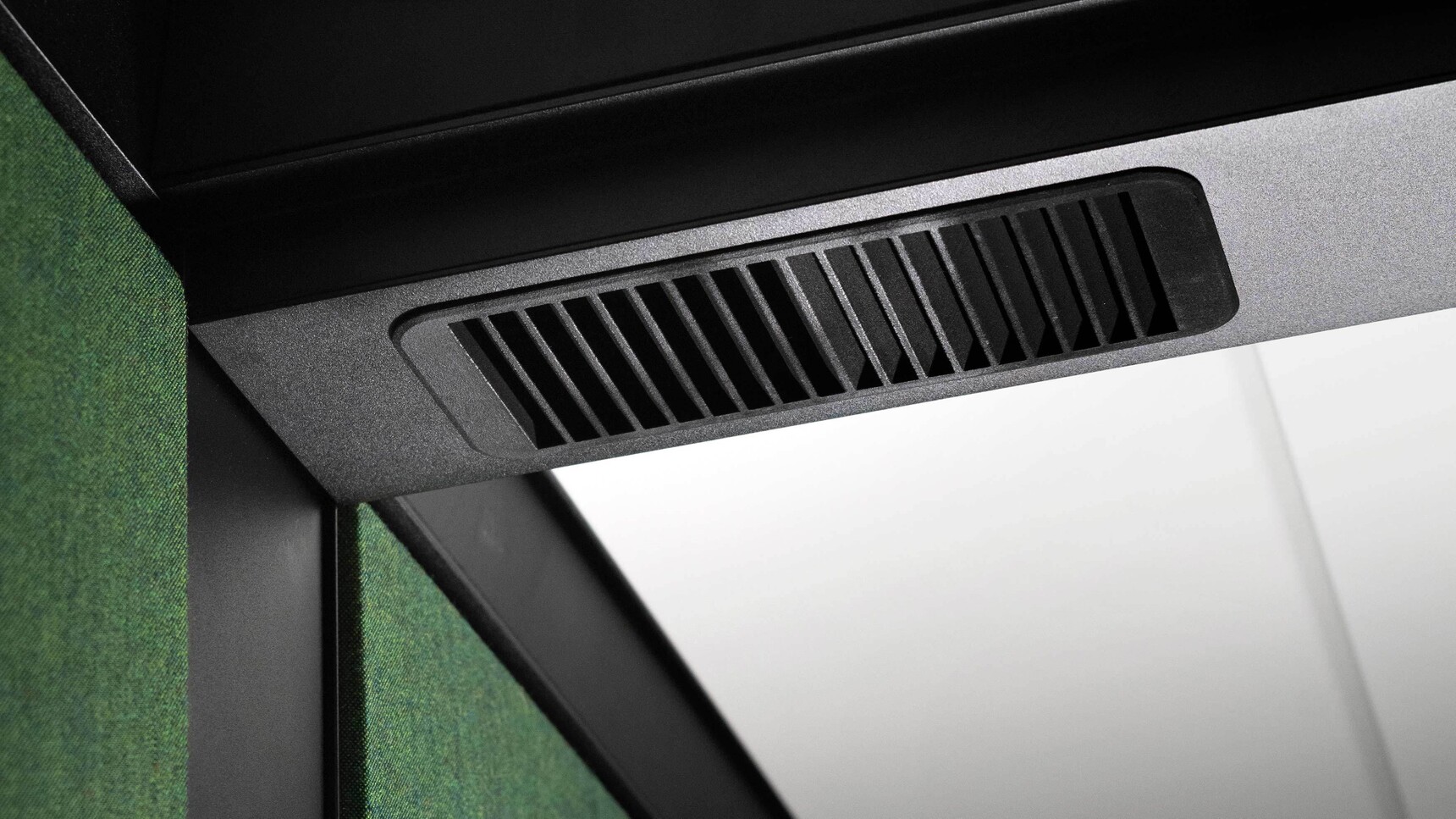 Orangebox Campers & Dens Meeting Pod Green Fabric Detail Image Of The Roof