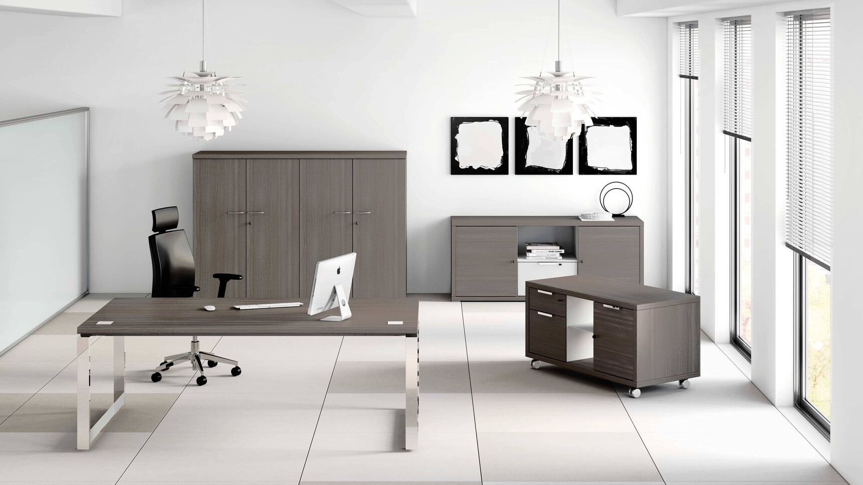 Buronomic Prestige Straight Executive Desk In Family Image