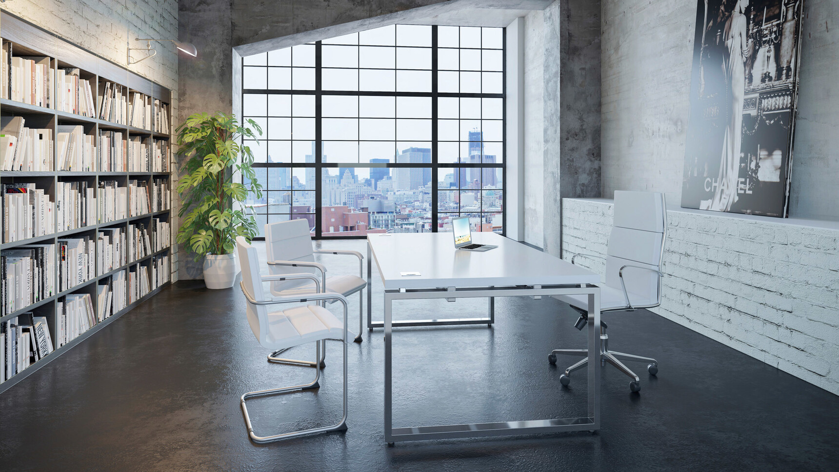 Buronomic Prestige Straight Executive Desk In Office Setting