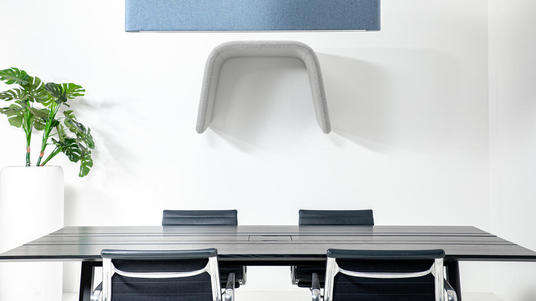 Buzzi Space BuzziCocoon Acoustic Element Grey Finish Wall Mounted Family Image