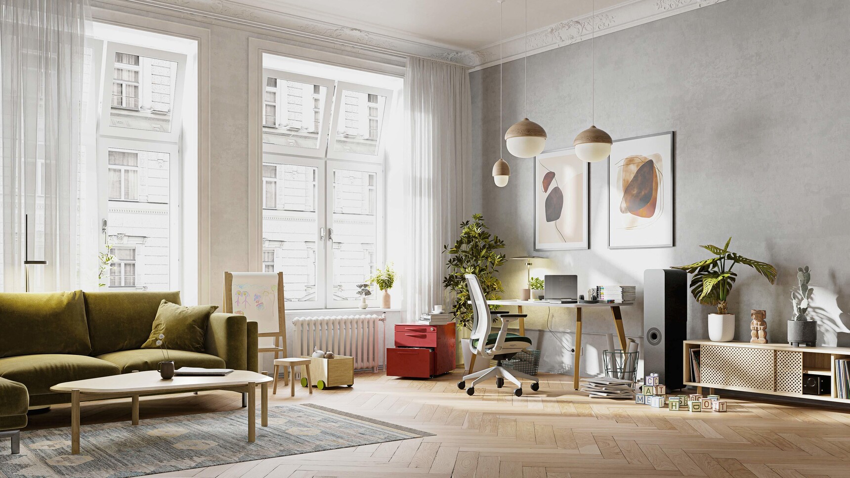 Steelcase Lares SE Rectangular Desk In Office Environment