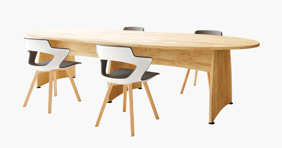 Buronomic Ensemble Modular Meeting Table With Panel Leg Hunts Office
