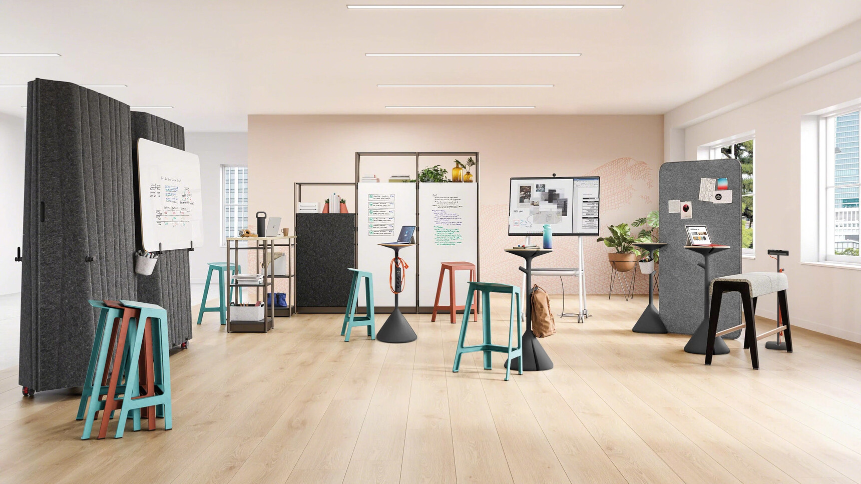 Steelcase Flex Perch Stools In Office Setting
