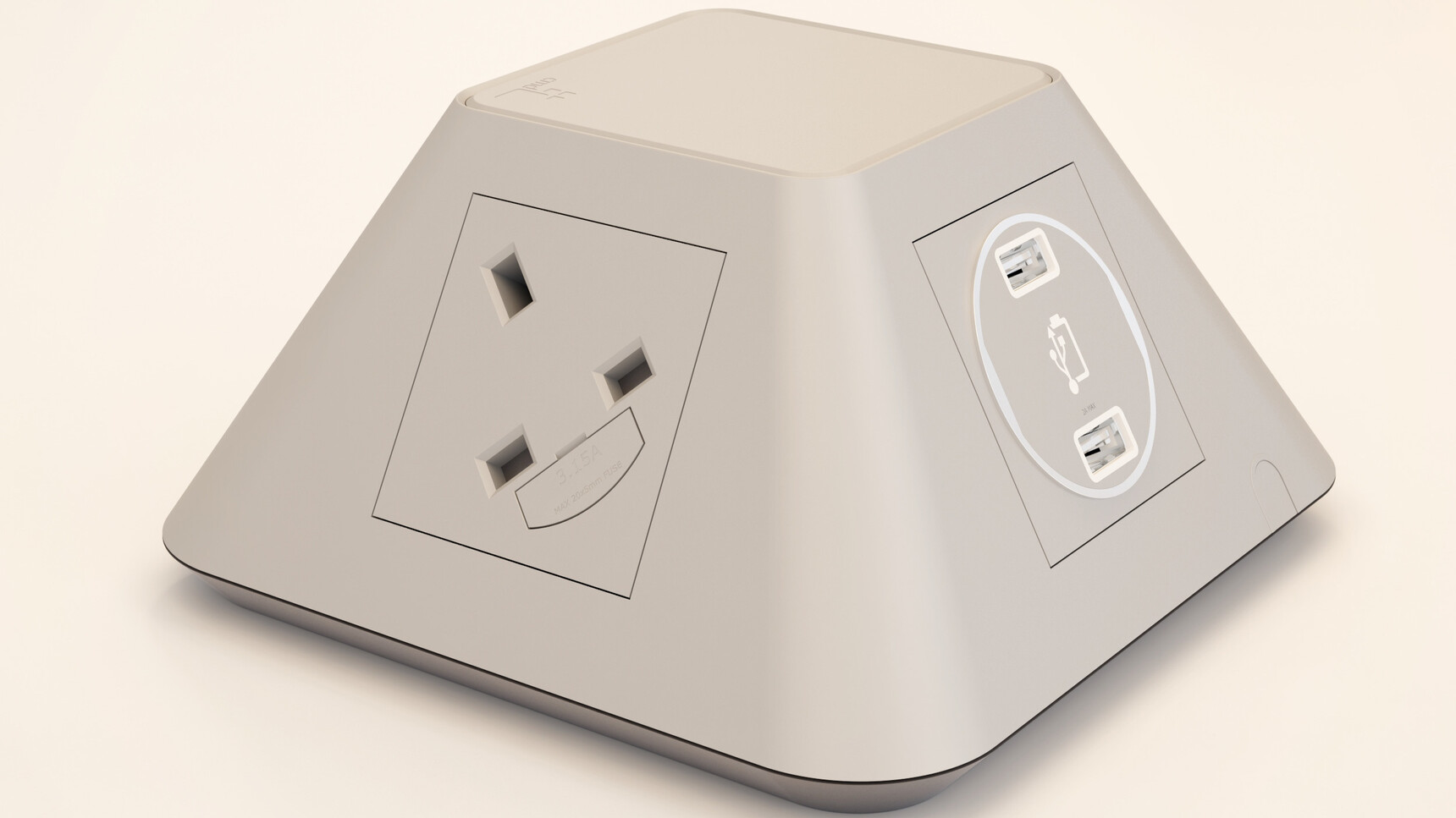 Elite Office Furniture Alto Poseur Height Table White Frame Detail Image Of Power Unit Grey Finish