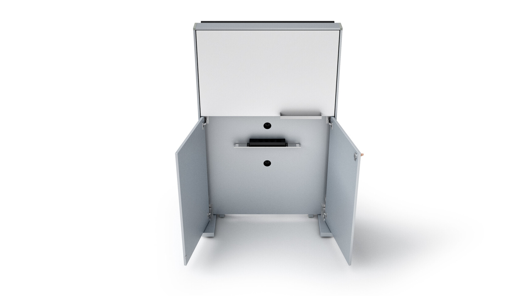 Quadrifoglio TV Box Silver Finish Family Image