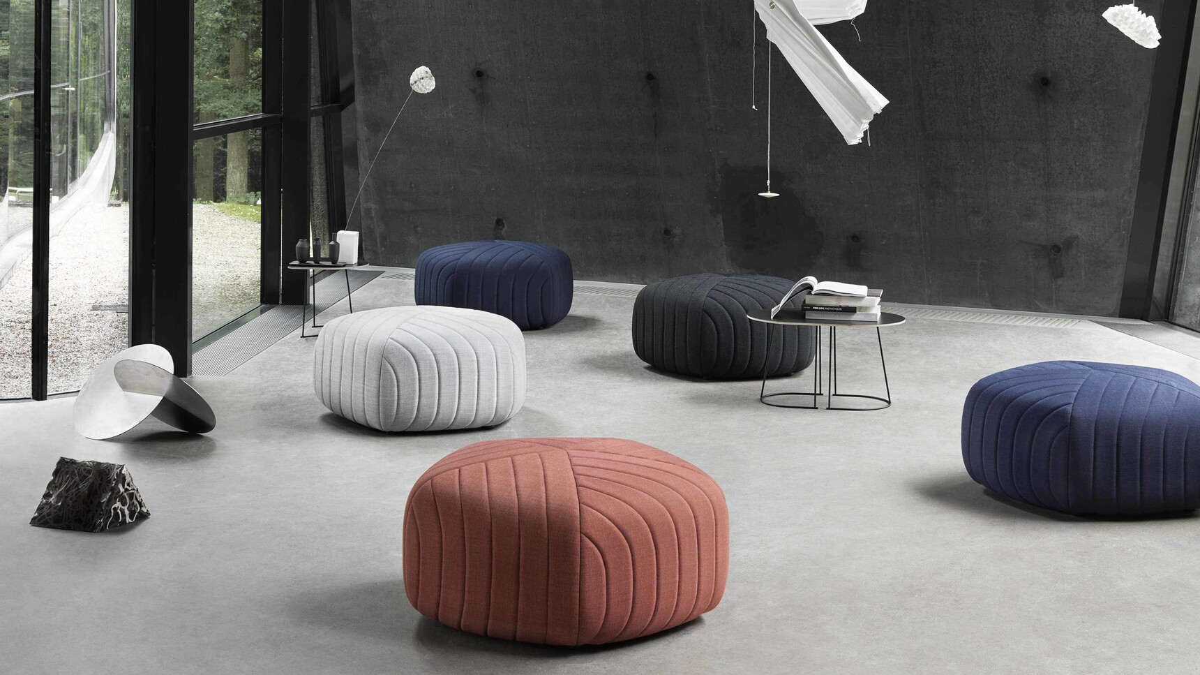 Muuto Five Pouf Airy Table Balance Family Image