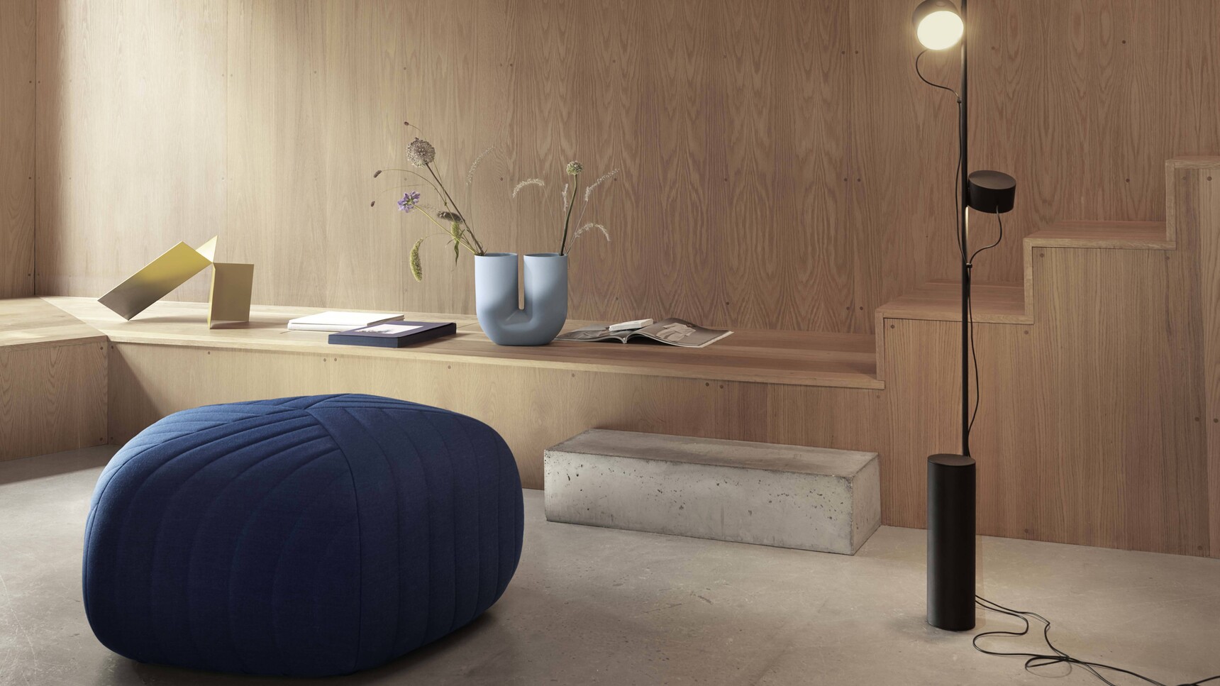 Muuto Post Floor Lamp Five Pouf Remix 773 Kink Vase Family Image