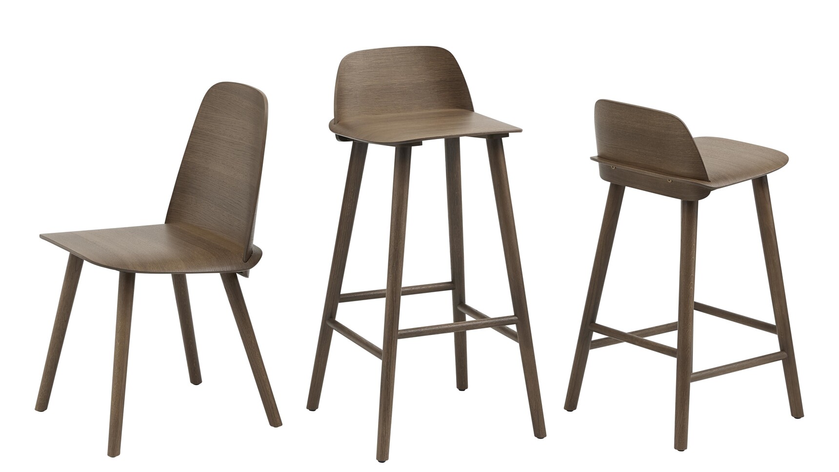 Muuto Nerd Family Stained Dark Brown Family Image