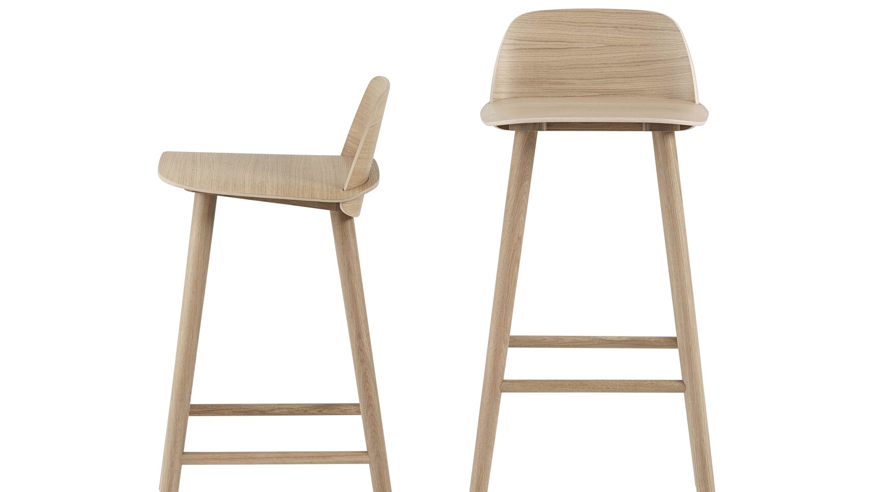 Muuto Nerd Bar Stool Family Oak Family Image