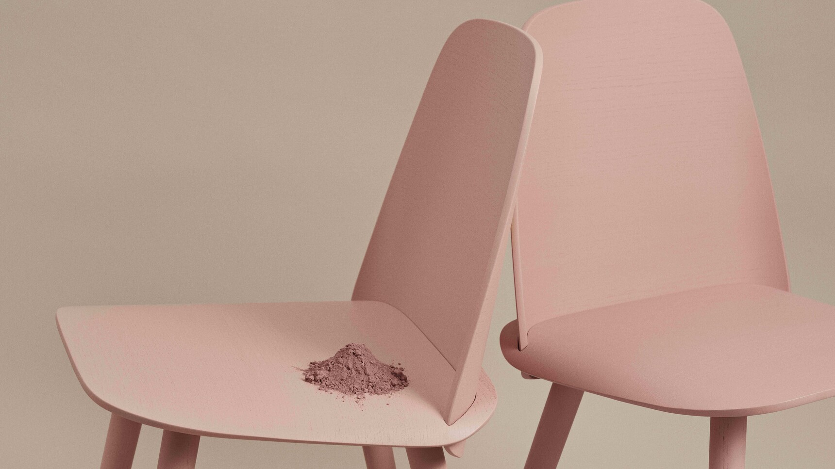 Muuto Nerd Chair Tan Rose Finish Family Image