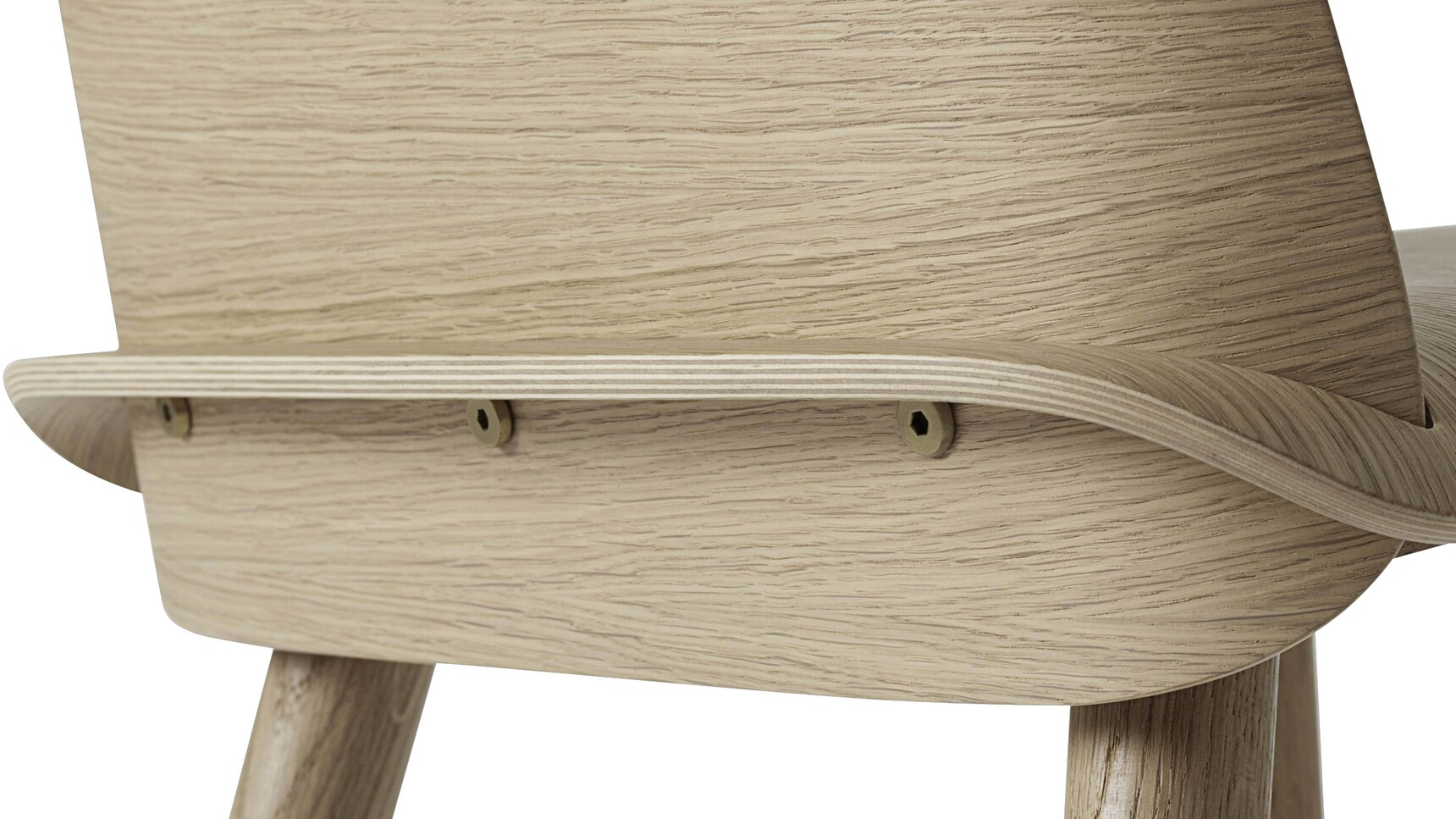 Muuto Nerd Chair Oak Back Detail Image