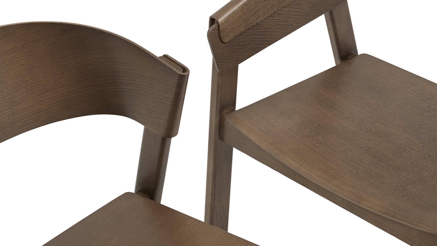 Muuto Cover Side Chair Armchair Stained Dark Brown Detail Image