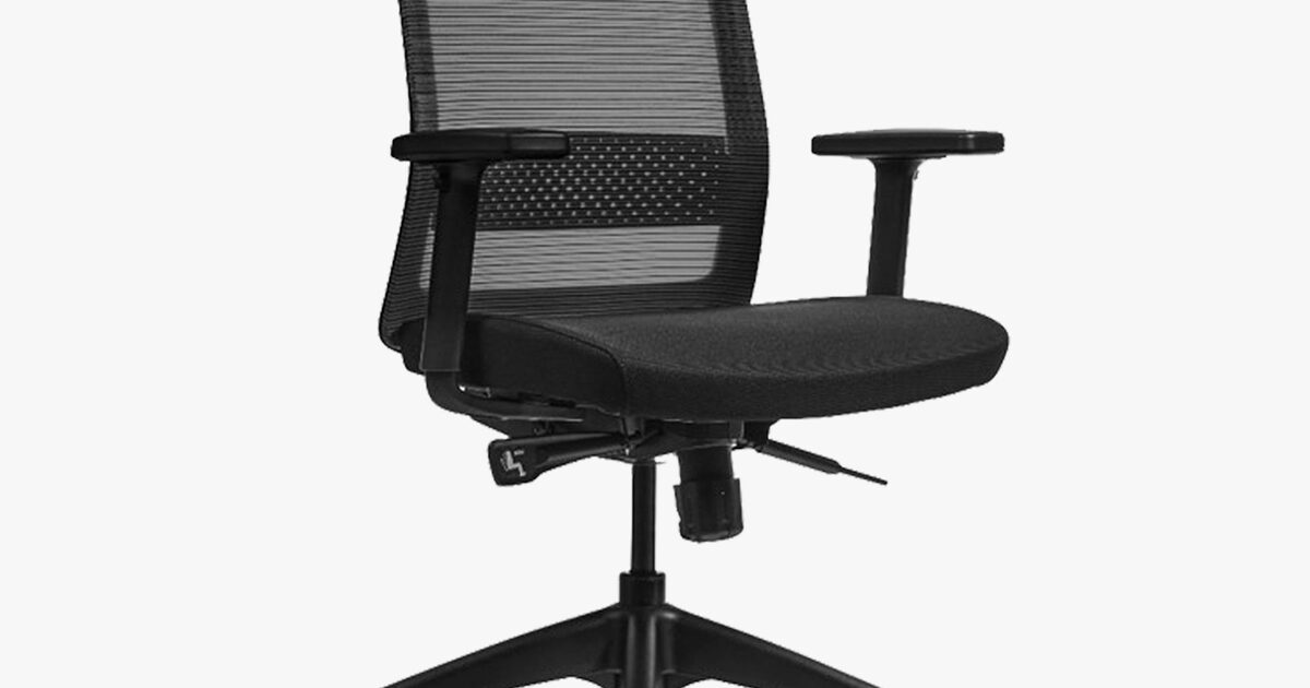 Bestuhl S30 Mesh Back Office Chair Black Dark Grey Stripes