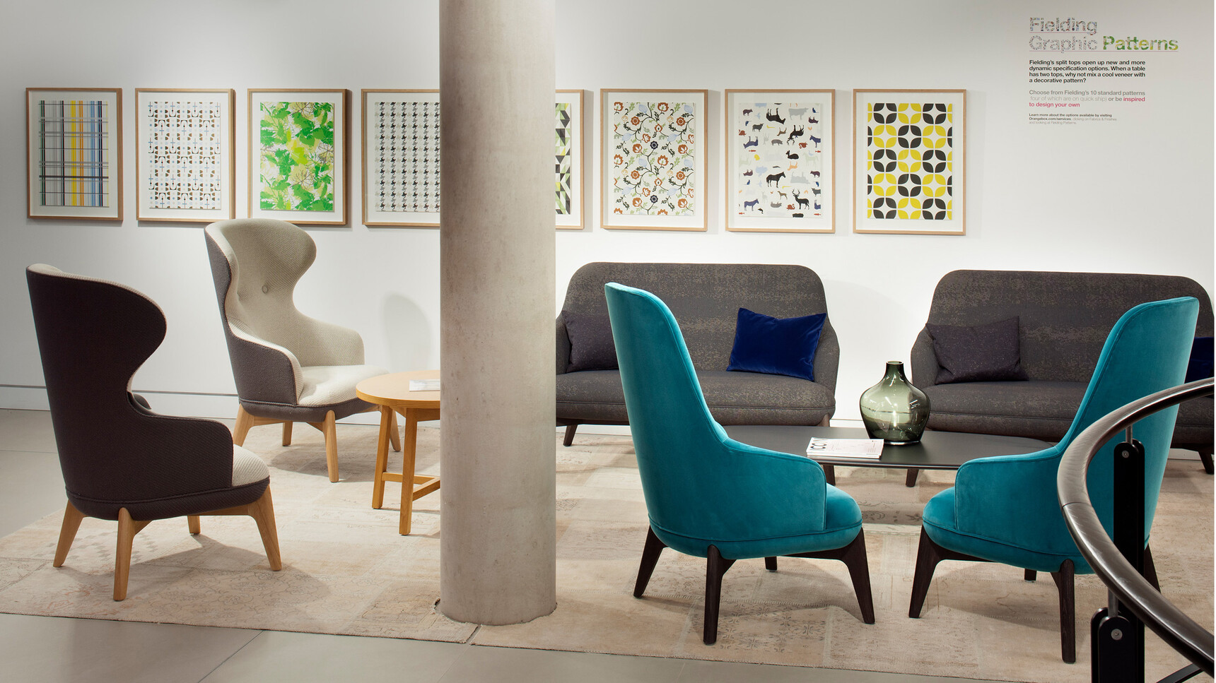 Coze2 Seat Lounge Sofa Wing Back Chair High Back Chair Family L01 L03 L04