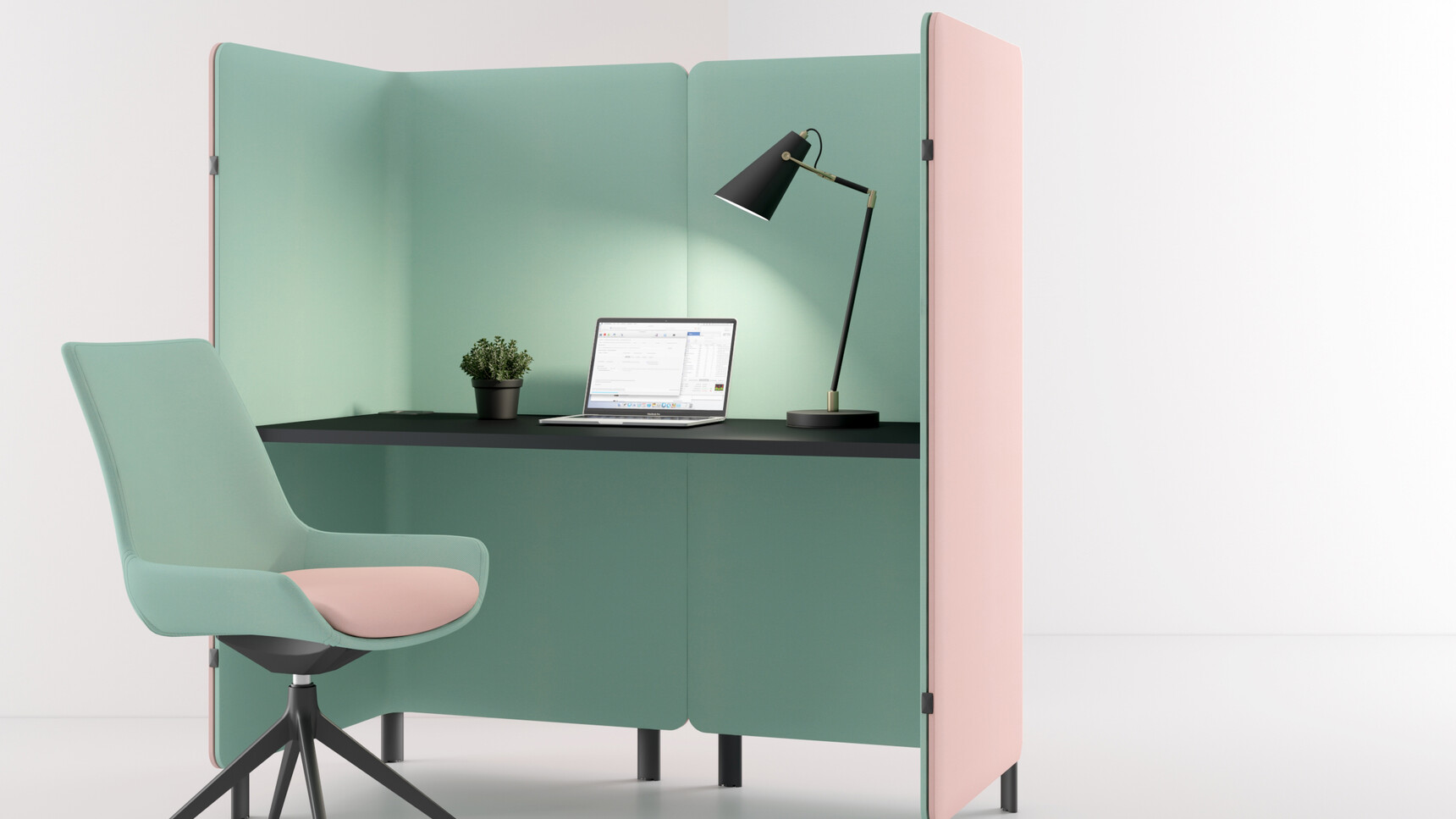 Elite Office Furniture Green Pink Detail Image
