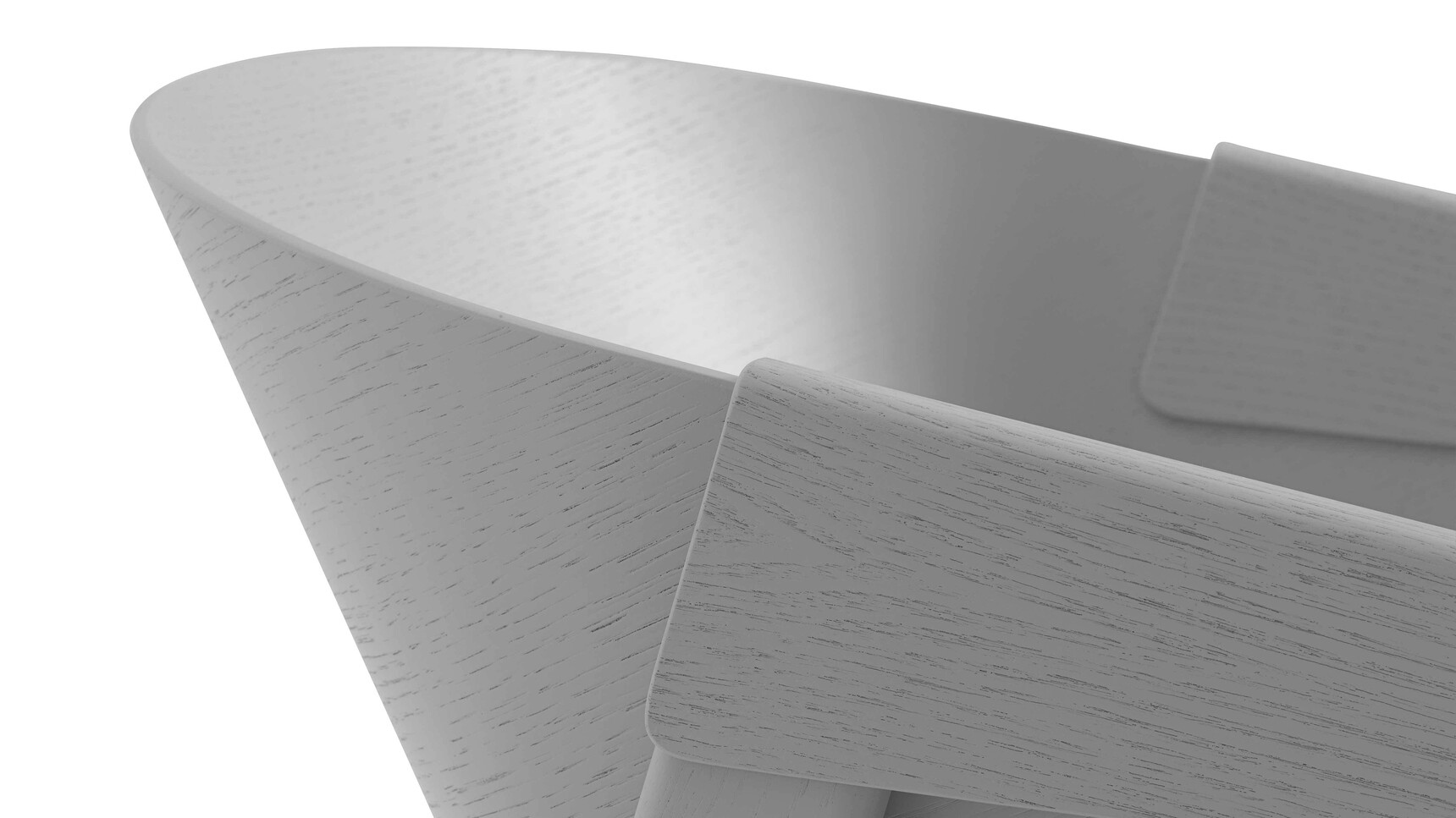 Muuto Cover Lounge Chair Grey Remix 123 Detail Image Of Arm White Background