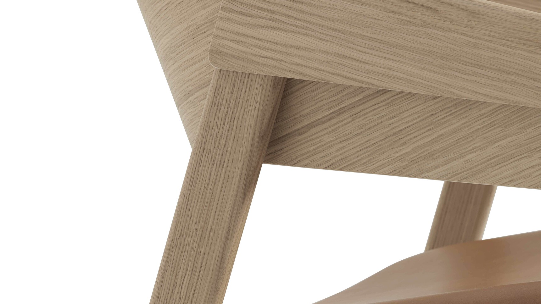 Muuto Cover Lounge Chair Oak Cognac Refine Family Image