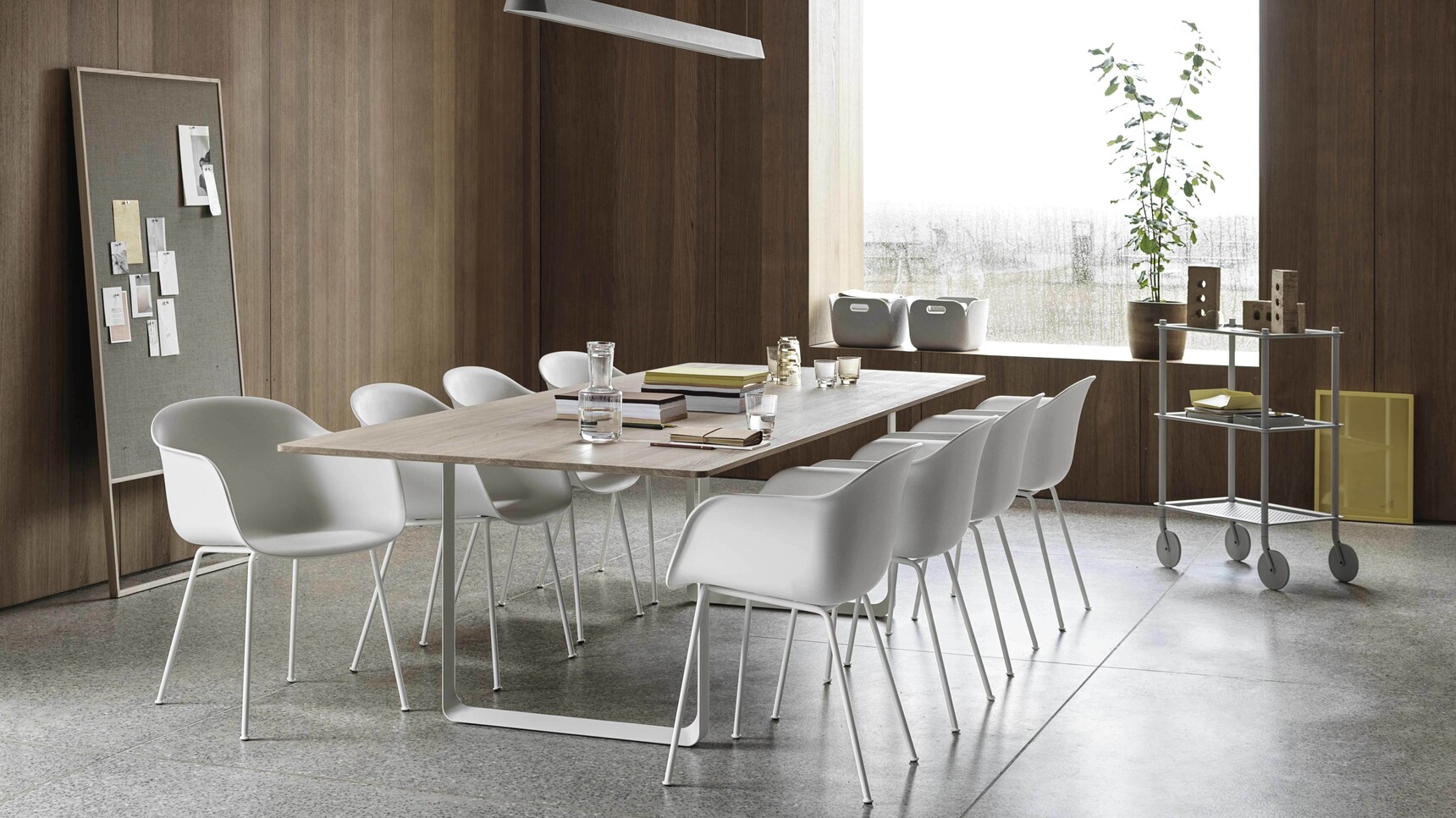 Muuto Fiber Armchair White Tube 7070 Solid Oak White 295x108 Linear Pendant Grey 169 Flow Trolley Raise Family Image